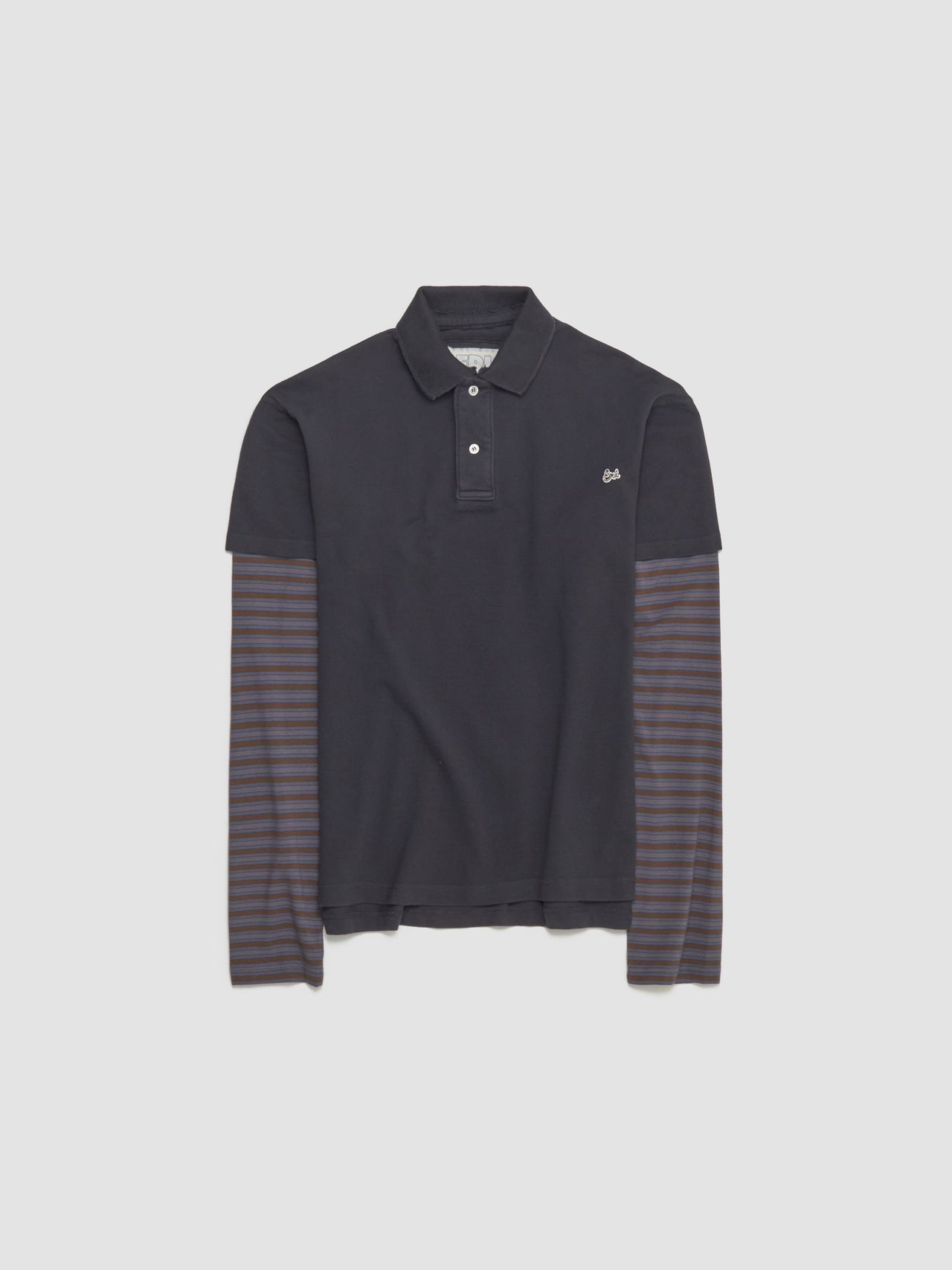 Double Sleeve Polo T-Shirt in Black