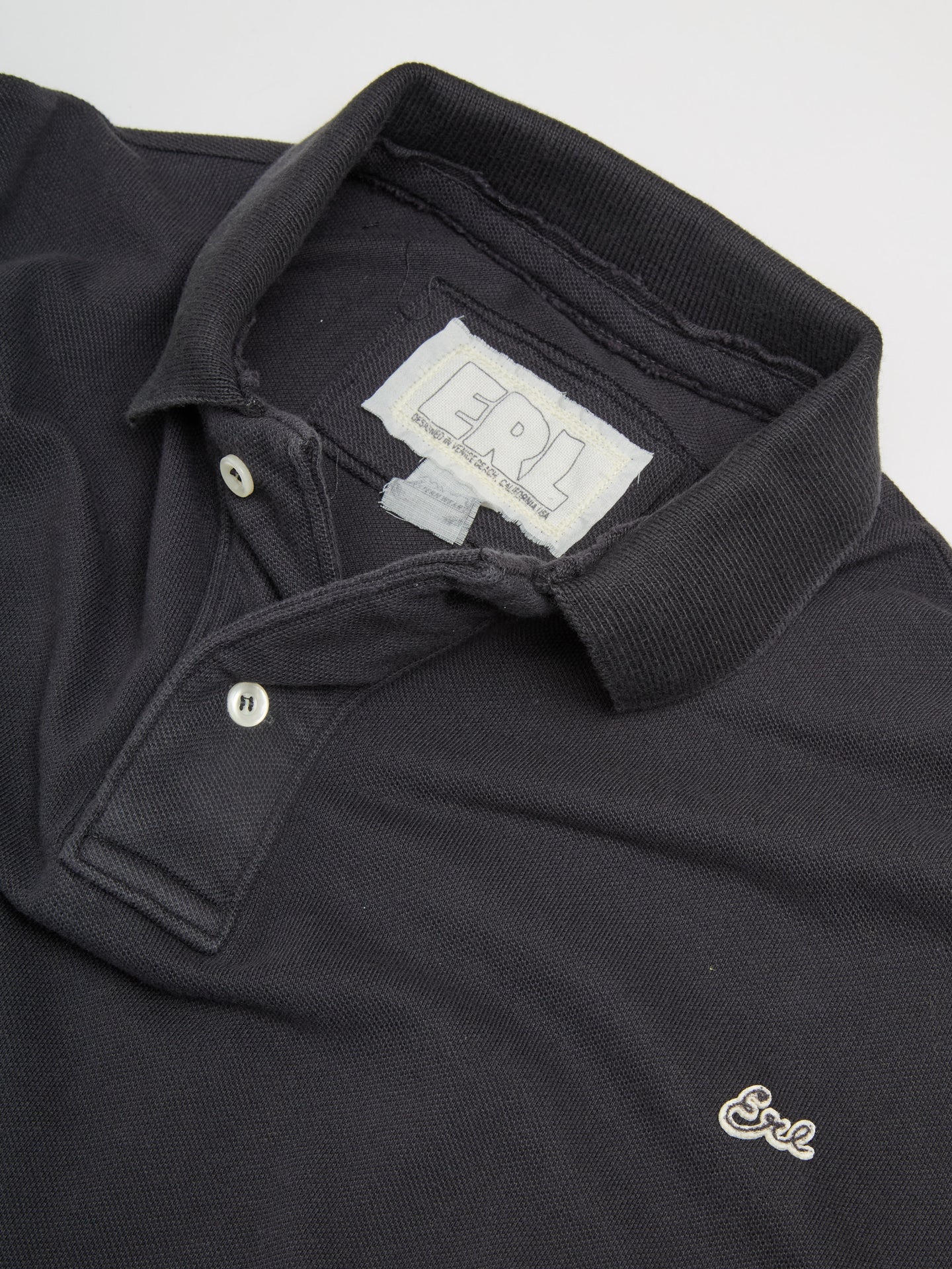 Double Sleeve Polo T-Shirt in Black