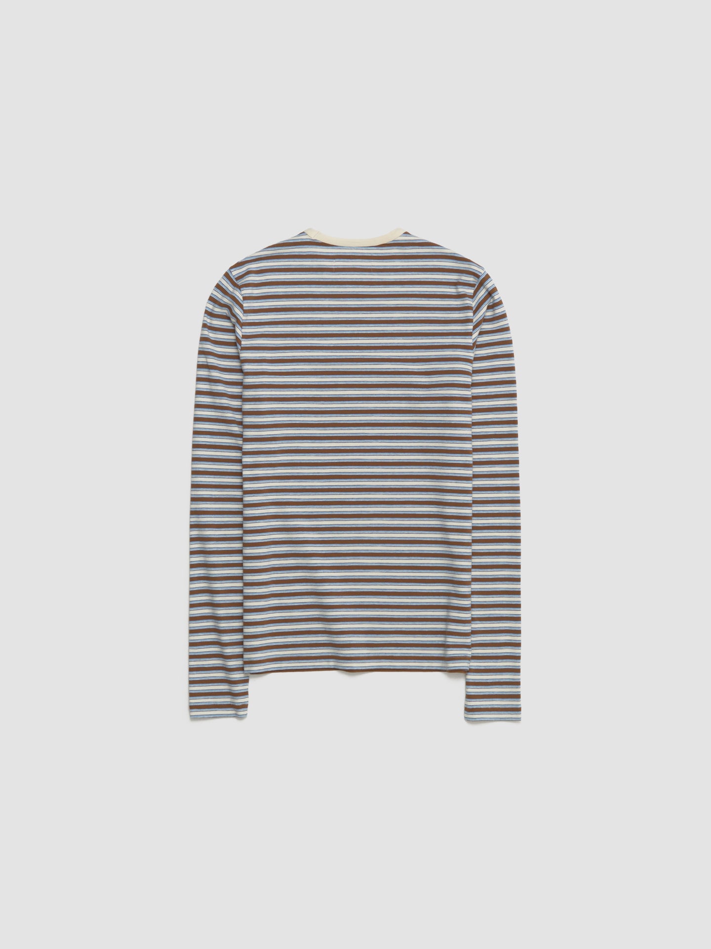 Striped Long Sleeve T-Shirt in Brown