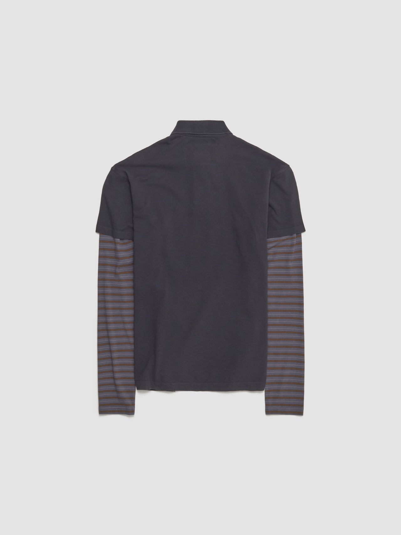Double Sleeve Polo T-Shirt in Black