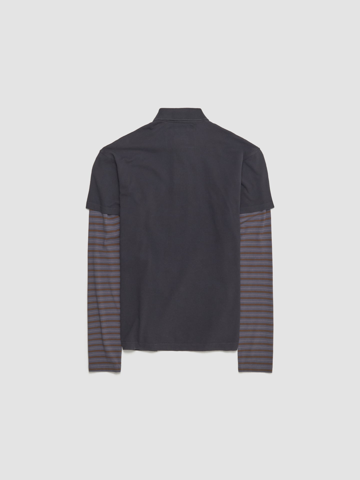 Double Sleeve Polo T-Shirt in Black