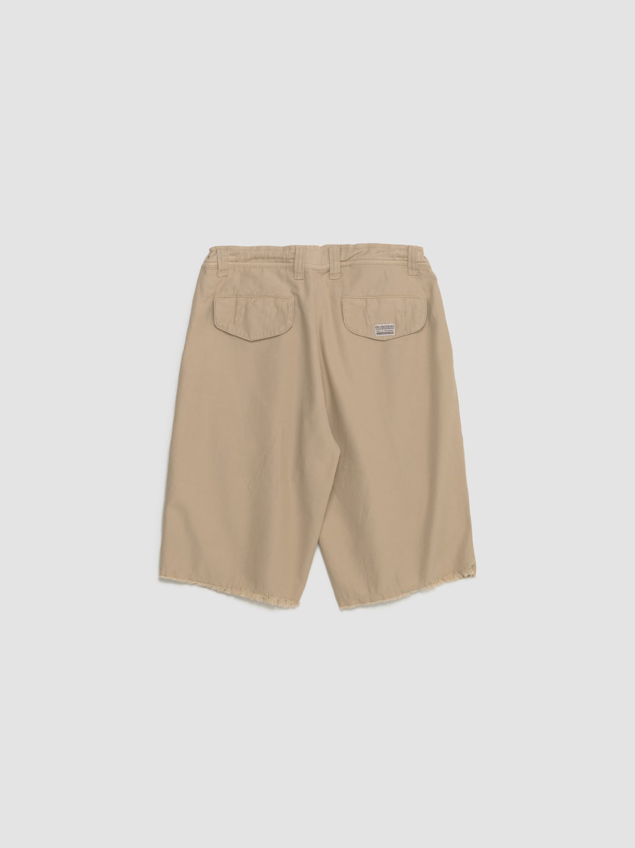 Distressed Chino Shorts in Cream