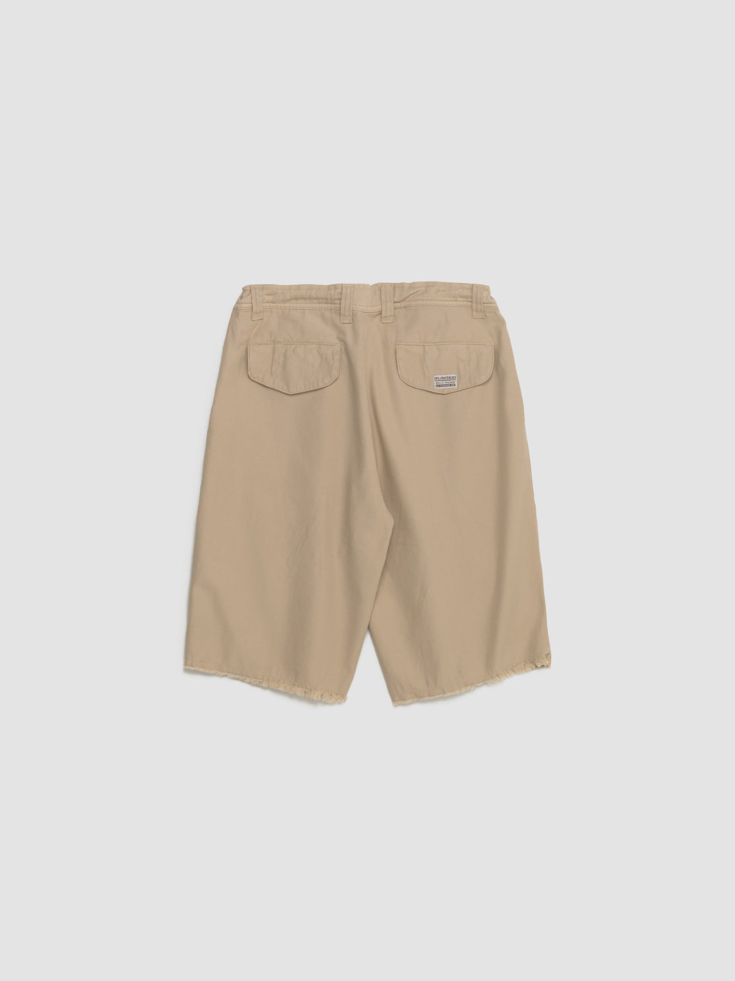 Distressed Chino Shorts in Cream