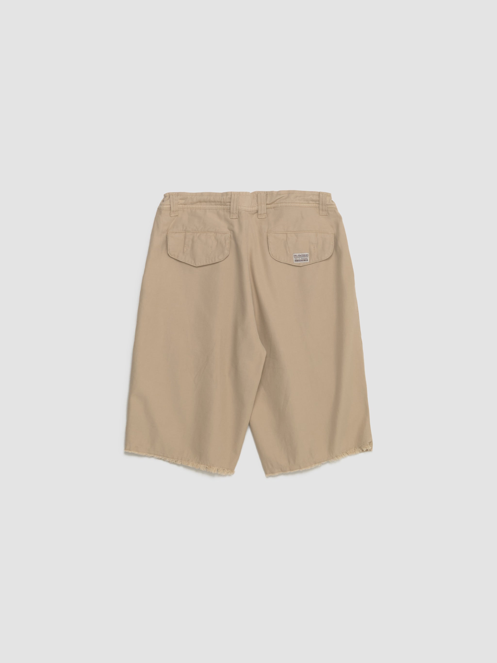 Distressed Chino Shorts in Cream