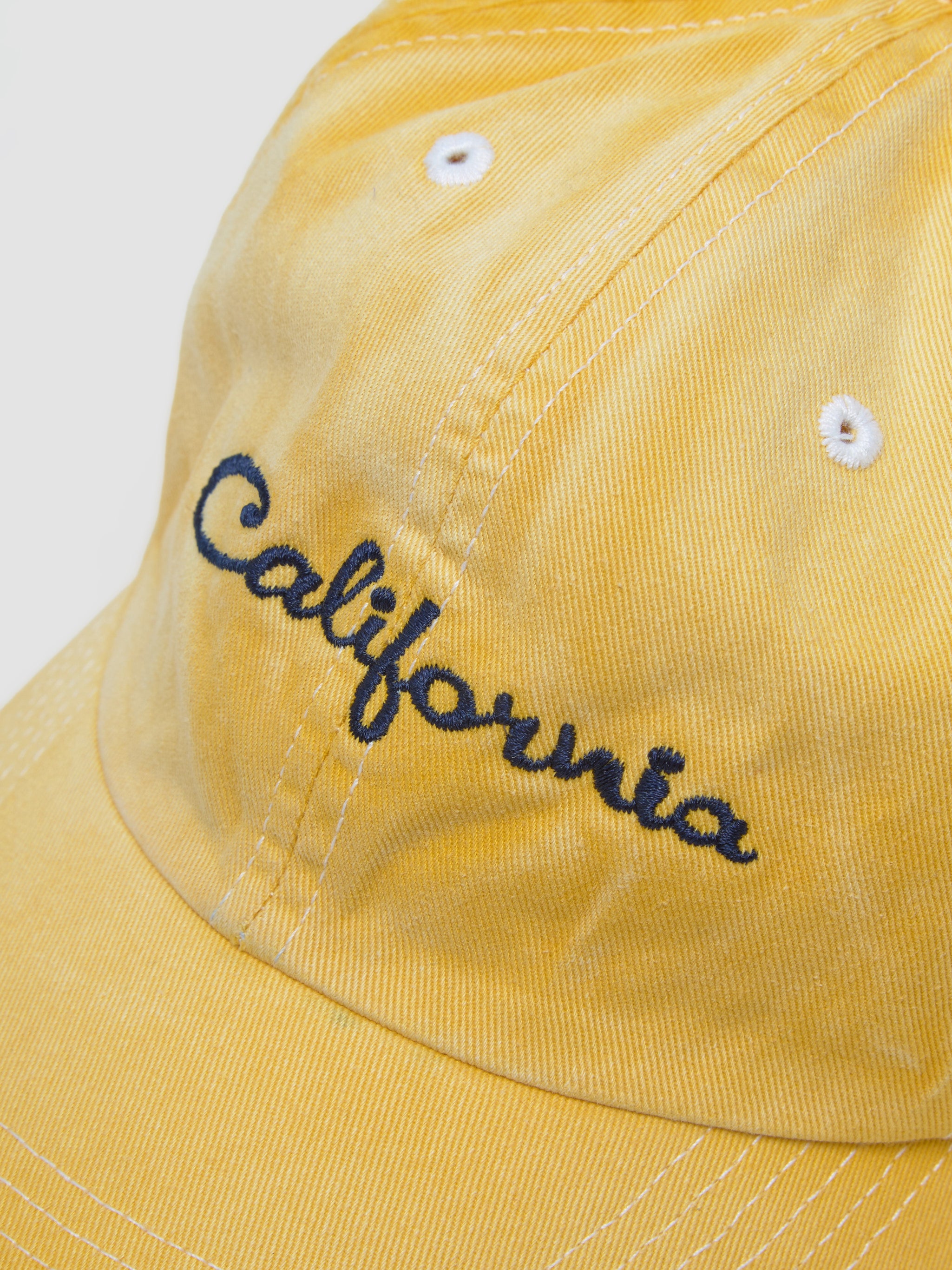 California Embroidered Cap in Yellow