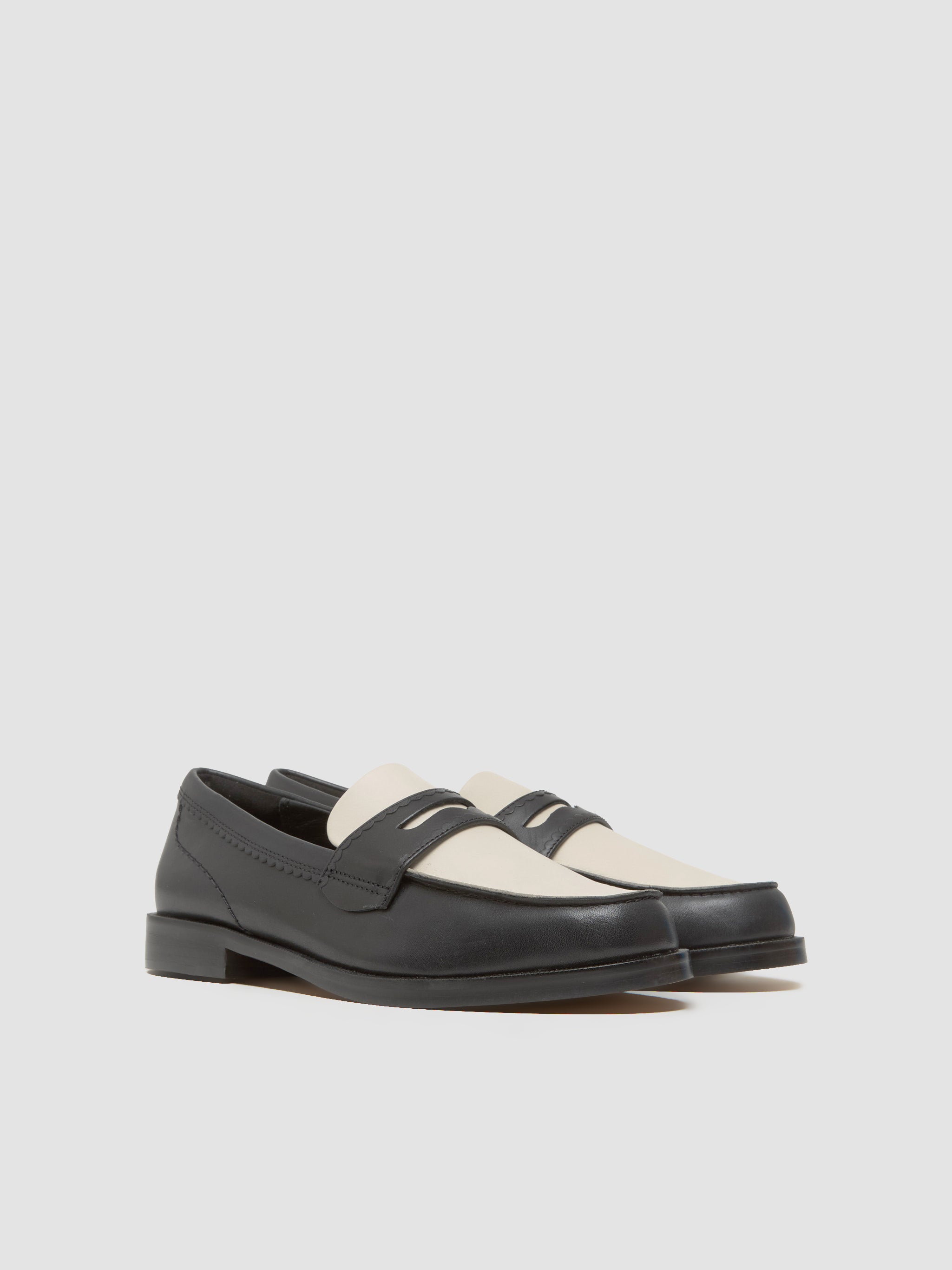Straven Edge Loafers in Black Combination Leather