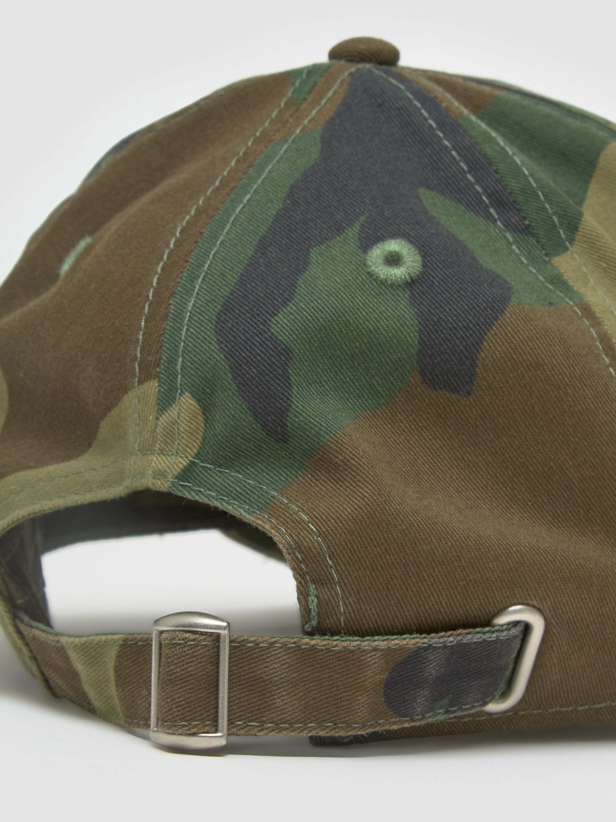 Basic Washed Low Pro Cap in Woodland Camo