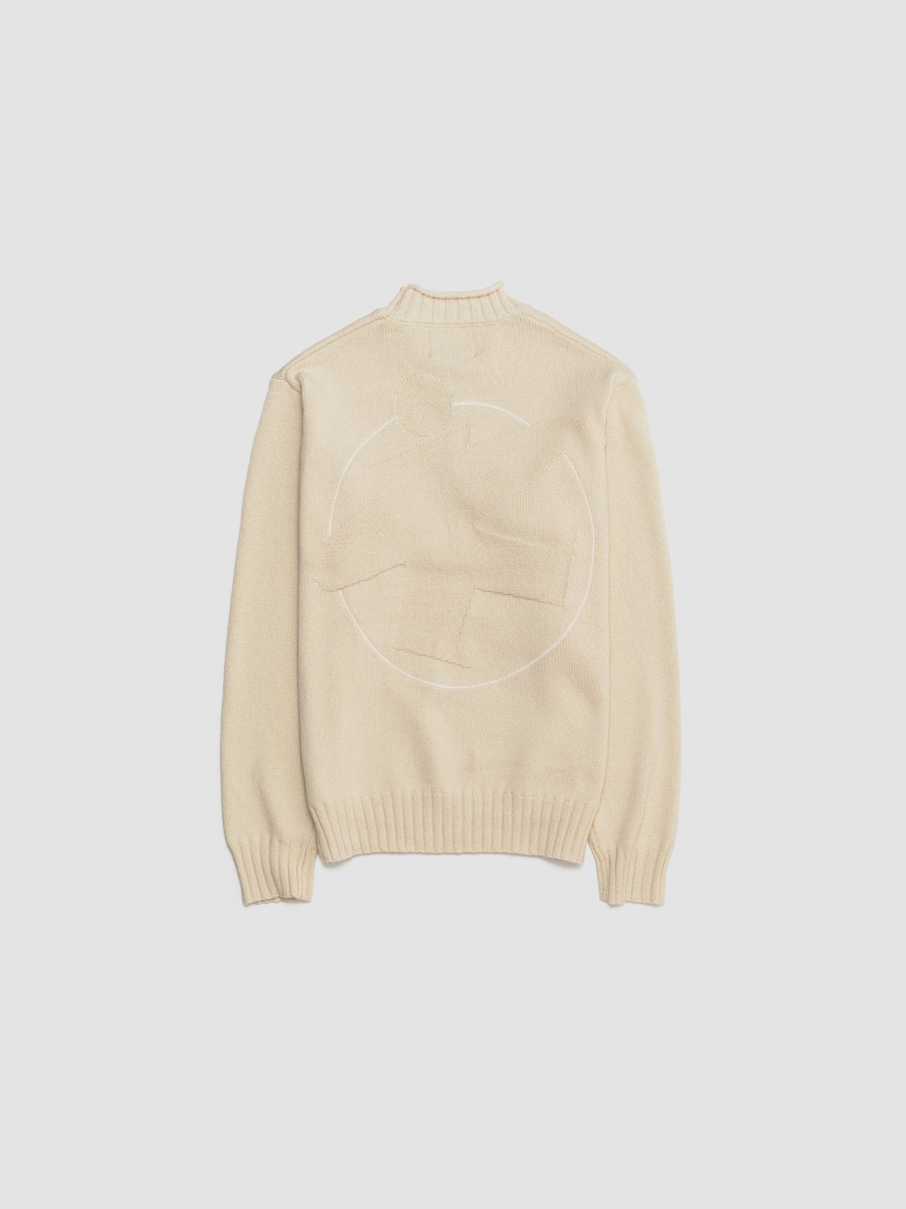 Tonal Mock Neck Sweater in Natural
