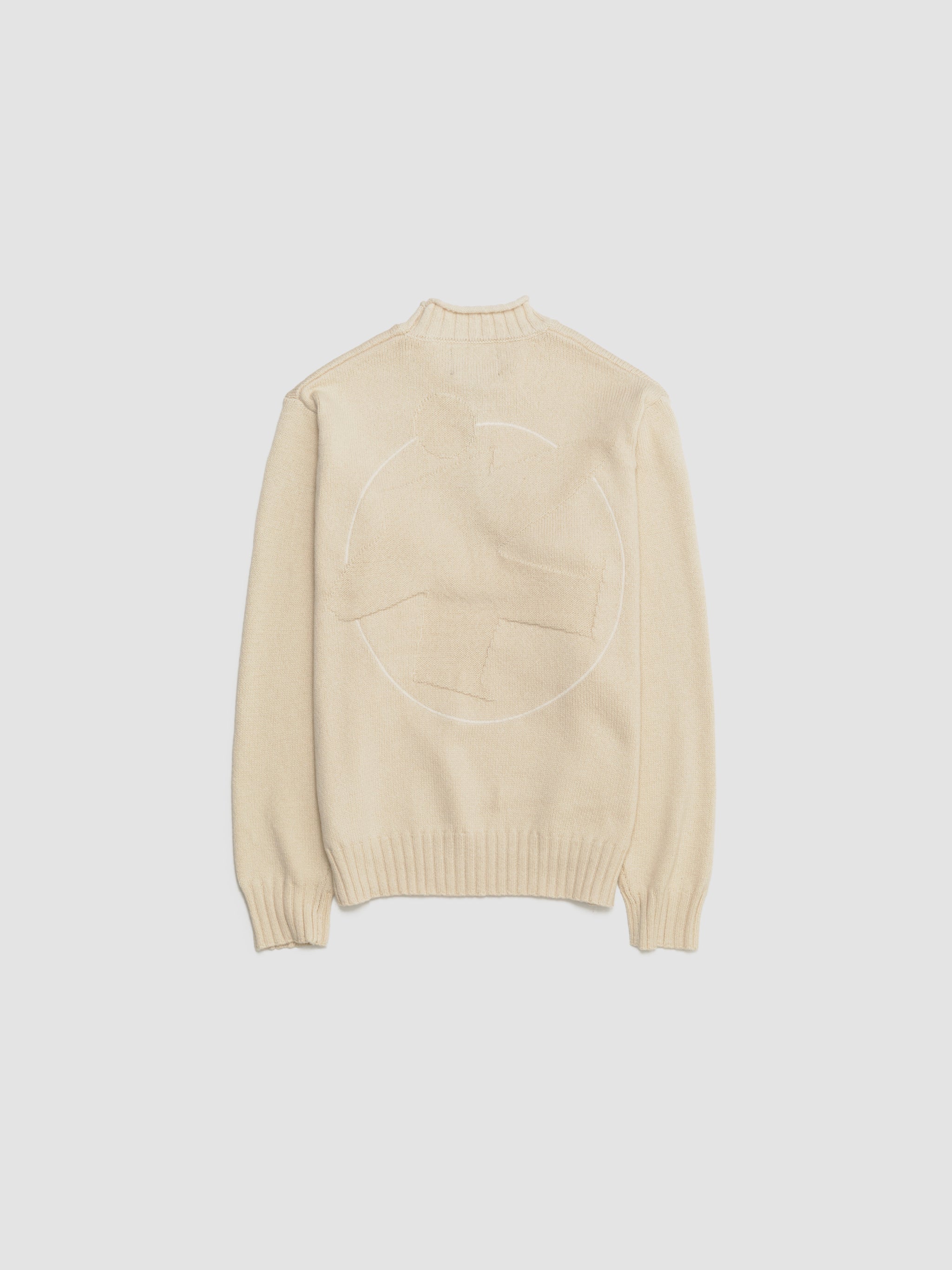 Tonal Mock Neck Sweater in Natural