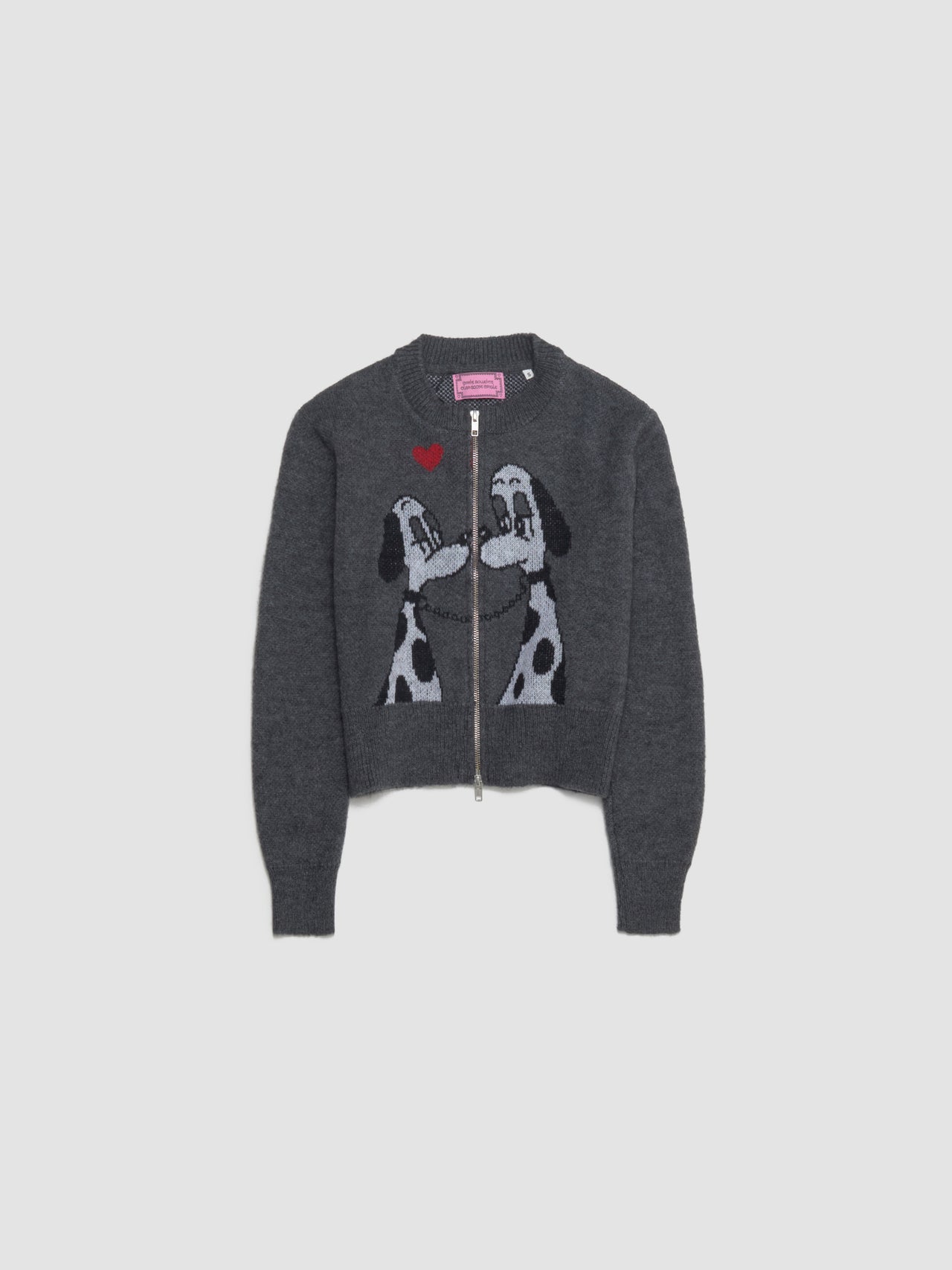 Lady Meets Tramp Zipped Cardigan in Grey