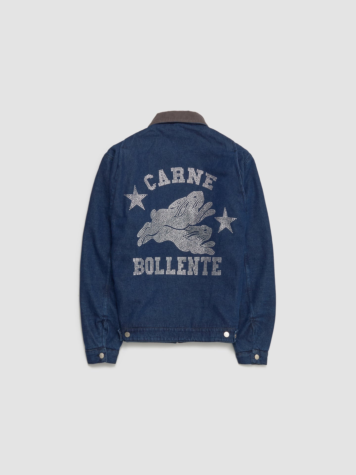 Moto Rabbit Jacket in Washed Blue