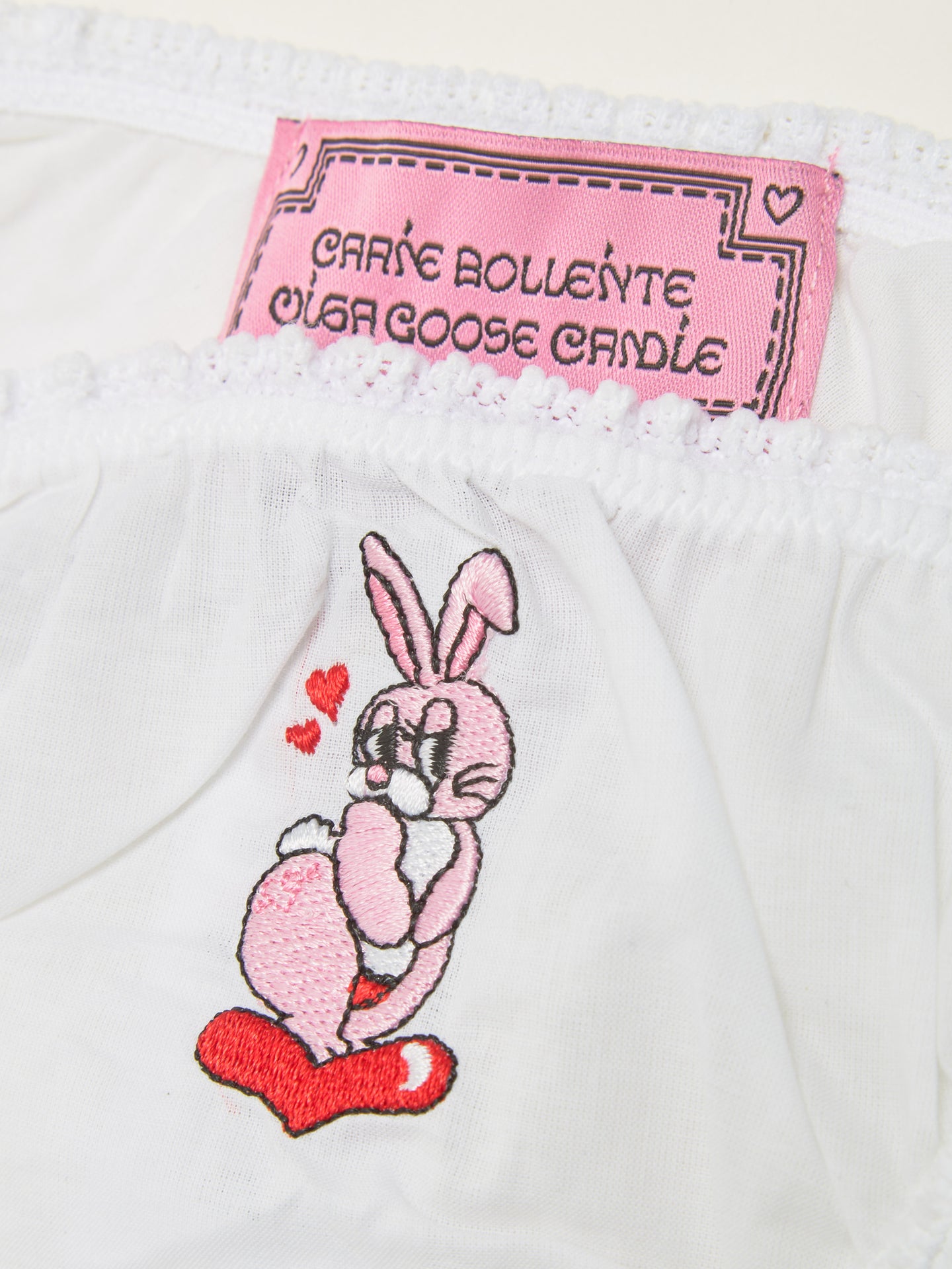 Ruffle Bunny Panties in White