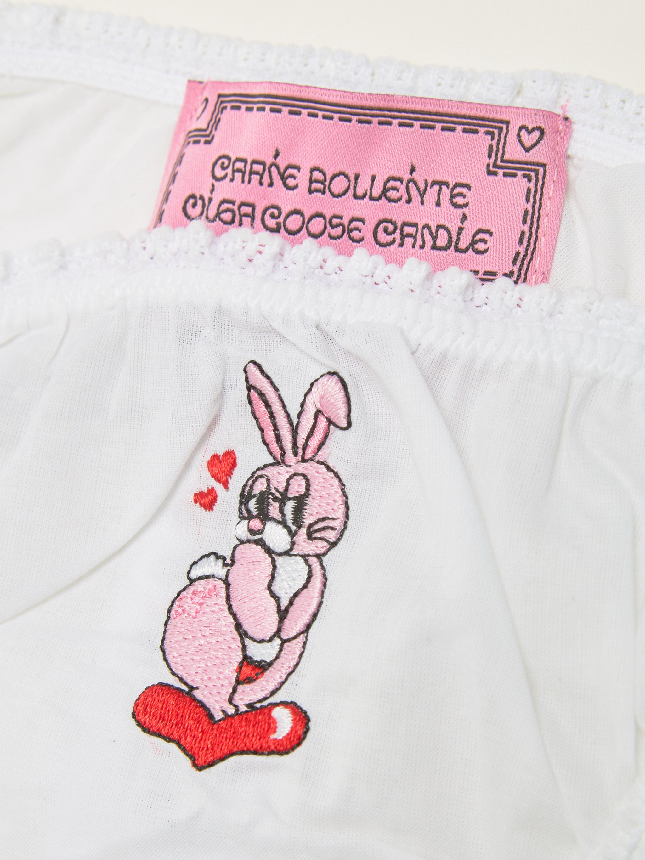 Ruffle Bunny Panties in White