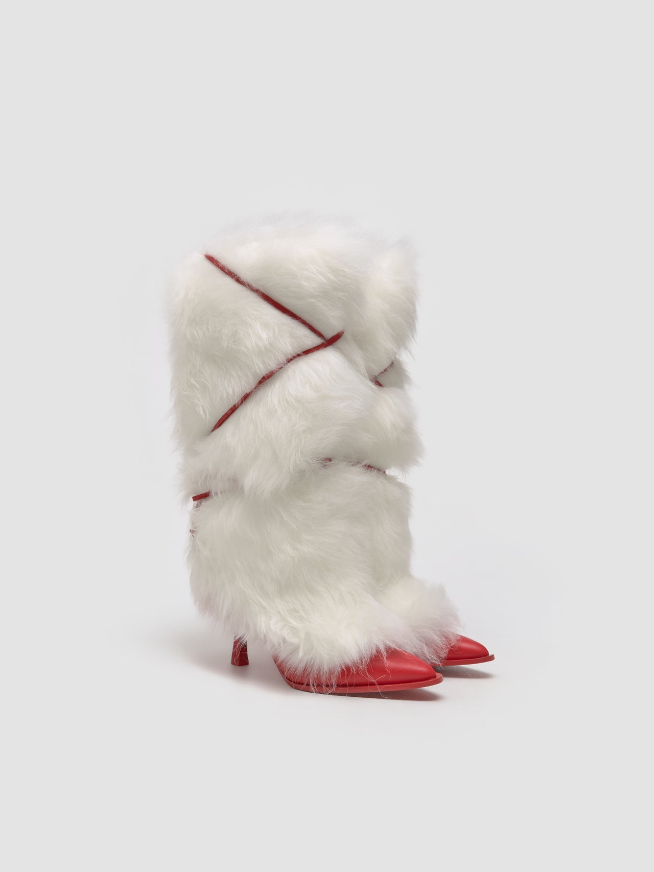 x Ambush Women's Fur Heel in White