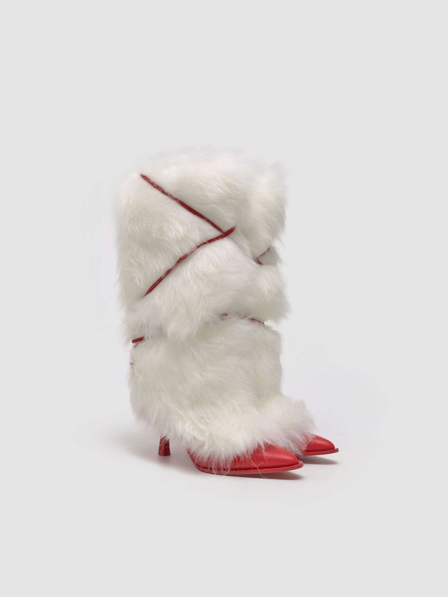x Ambush Women's Fur Heel in White