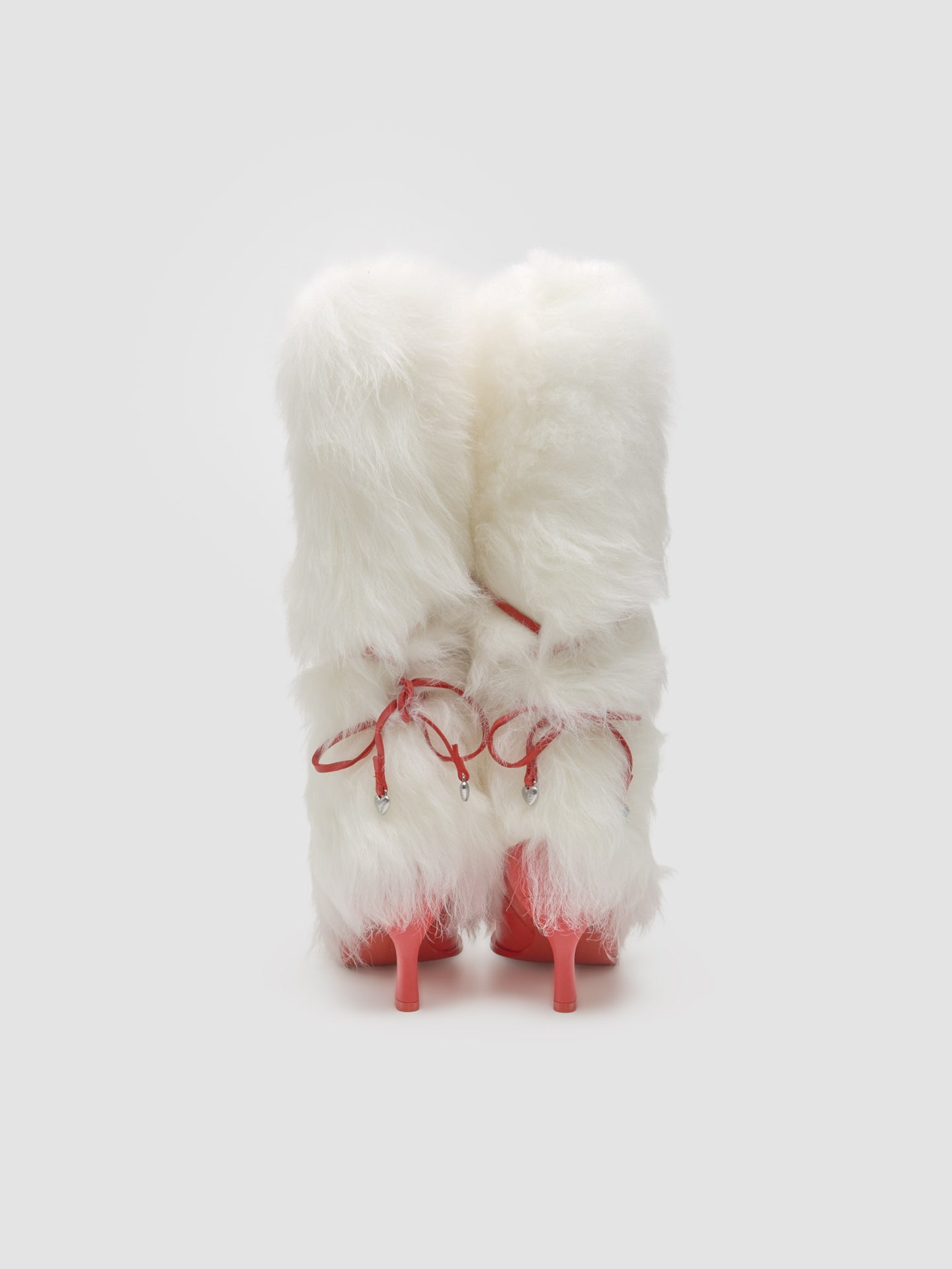 x Ambush Women's Fur Heel in White