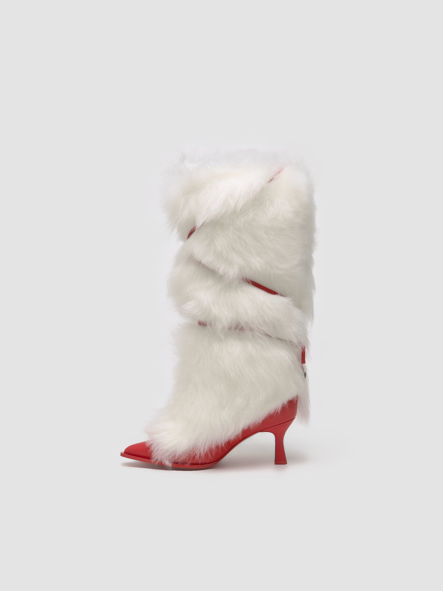 x Ambush Women's Fur Heel in White