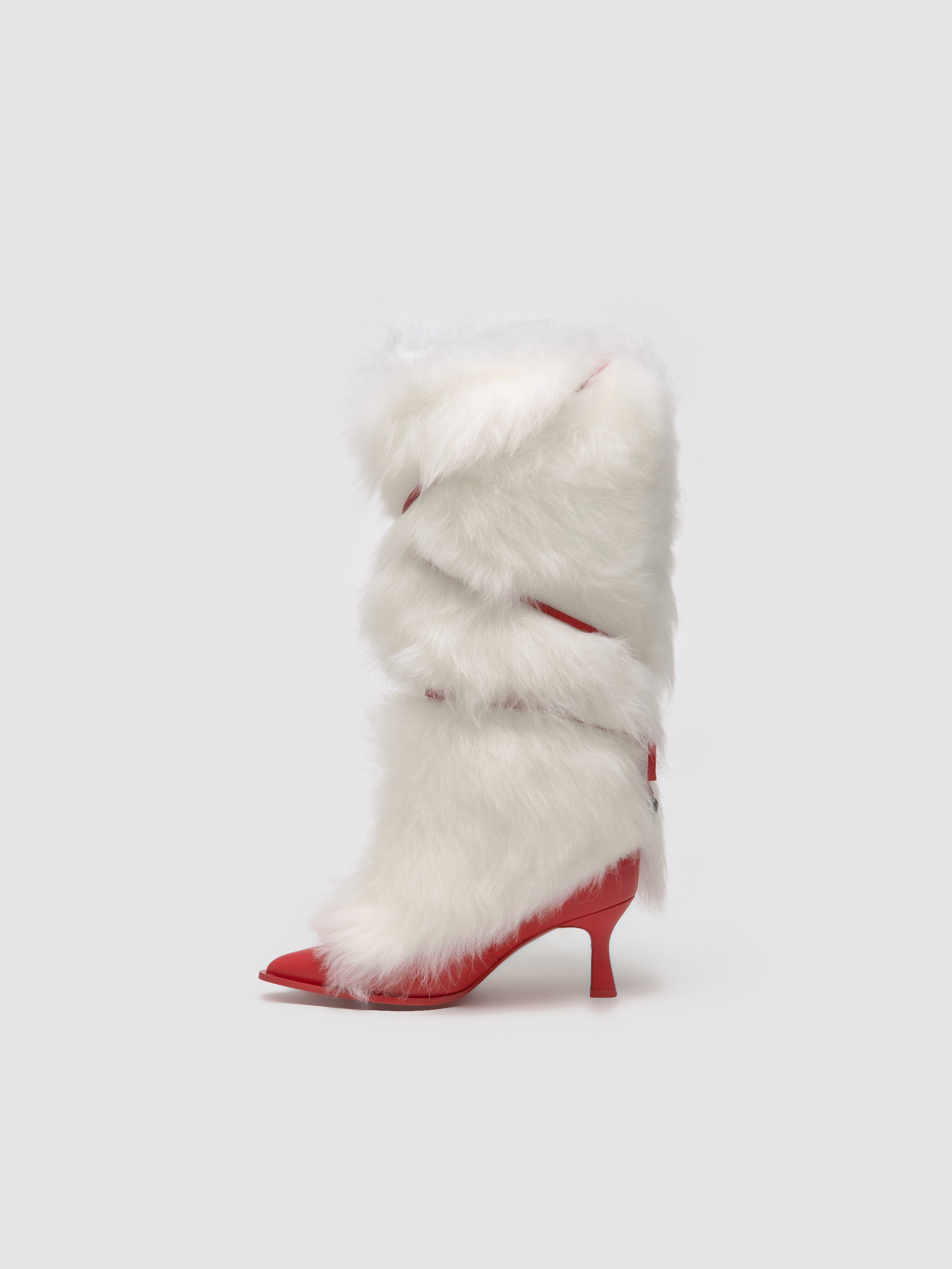 x Ambush Women's Fur Heel in White