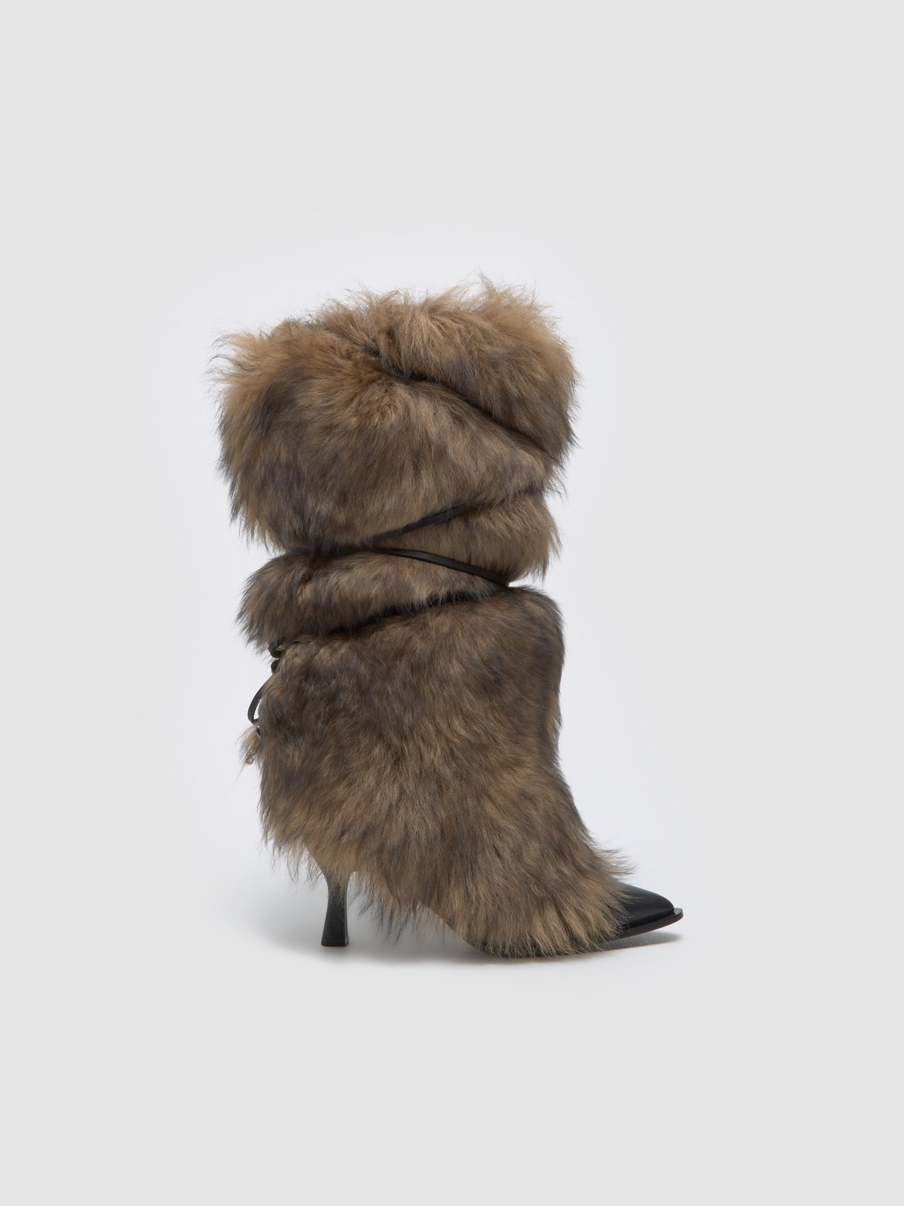 x Ambush Women's Fur Heel in Brown
