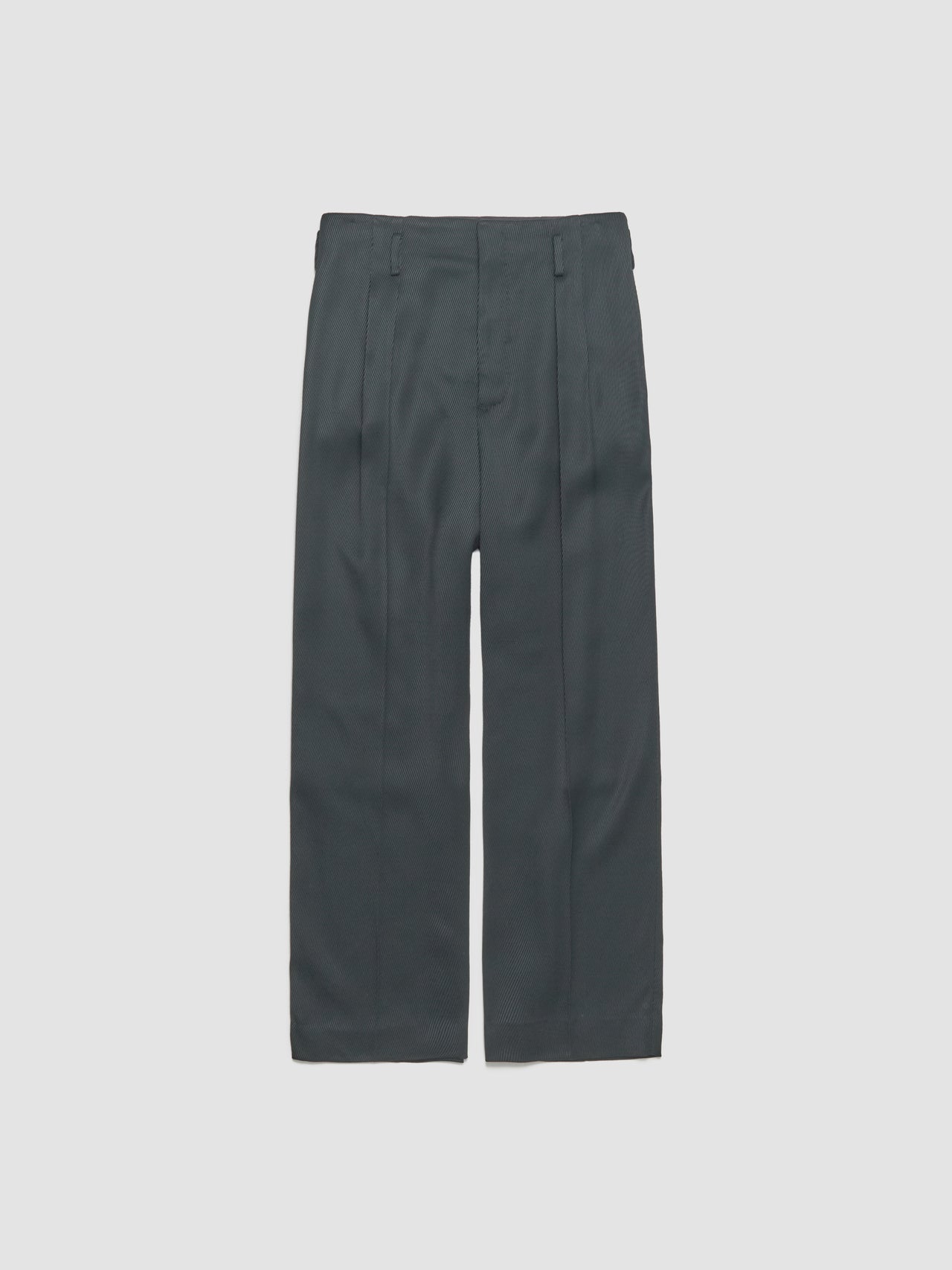 Pleated Trousers in Dark Green