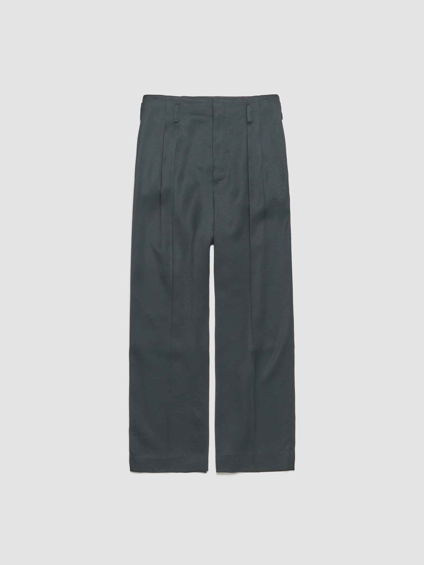 Pleated Trousers in Dark Green