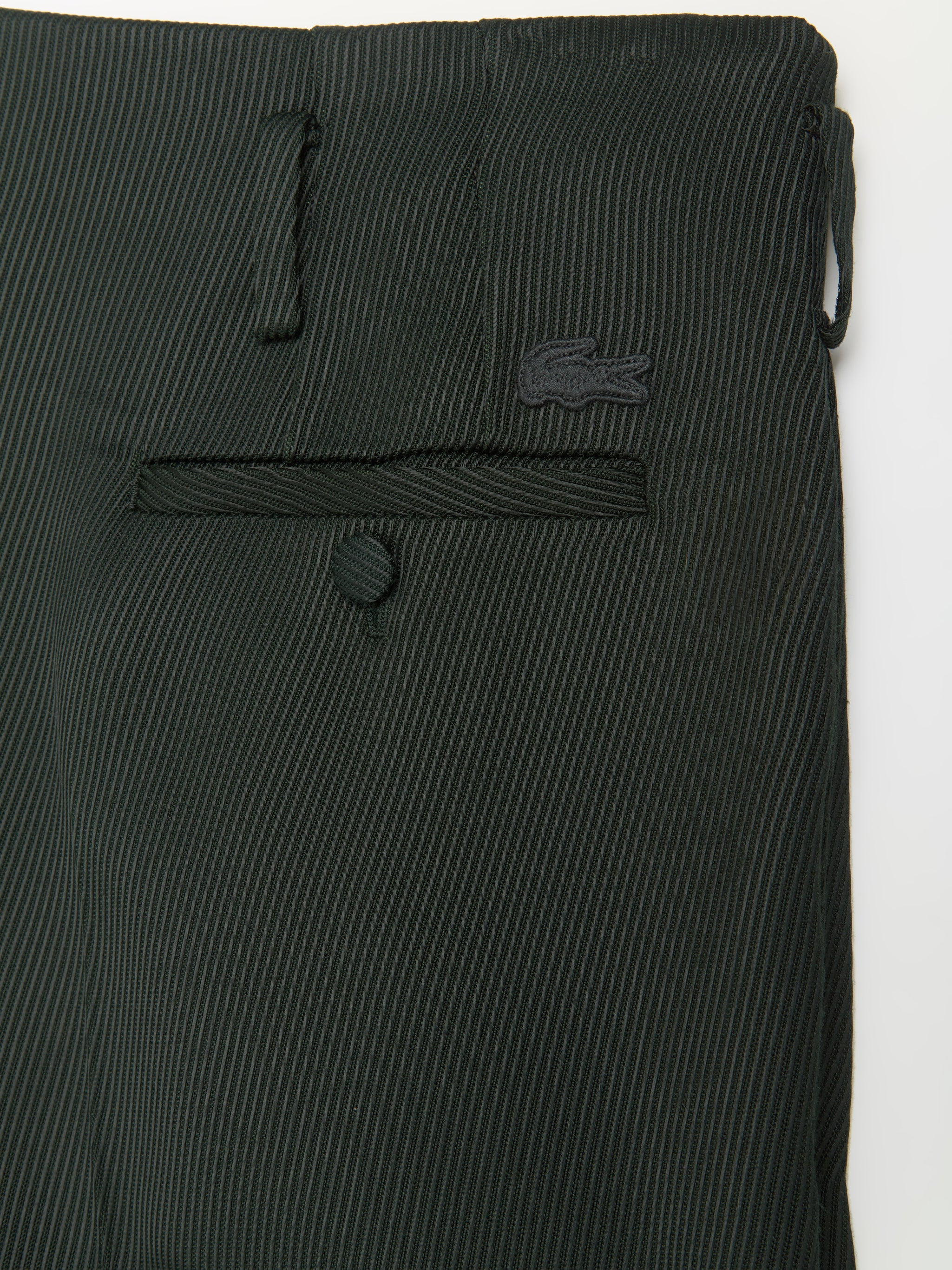 Pleated Trousers in Dark Green