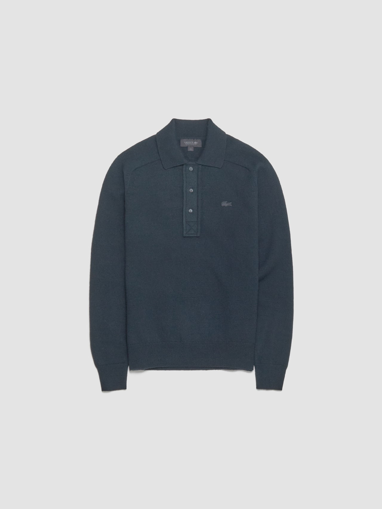 Knit Polo Sweater in Dark Green