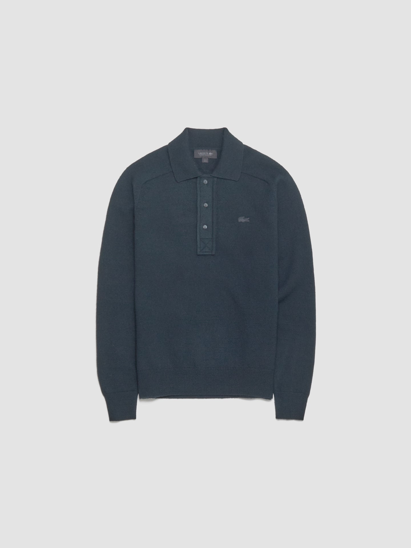 Knit Polo Sweater in Dark Green