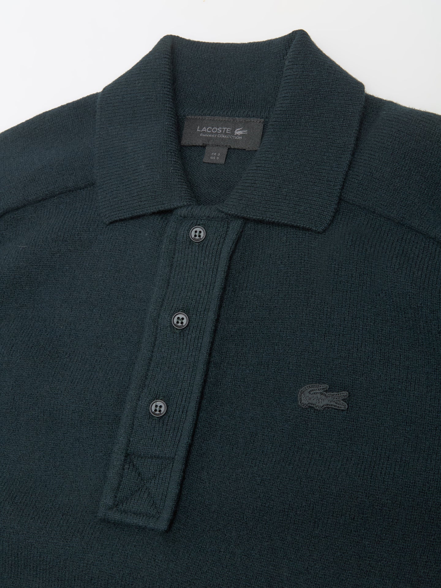 Knit Polo Sweater in Dark Green