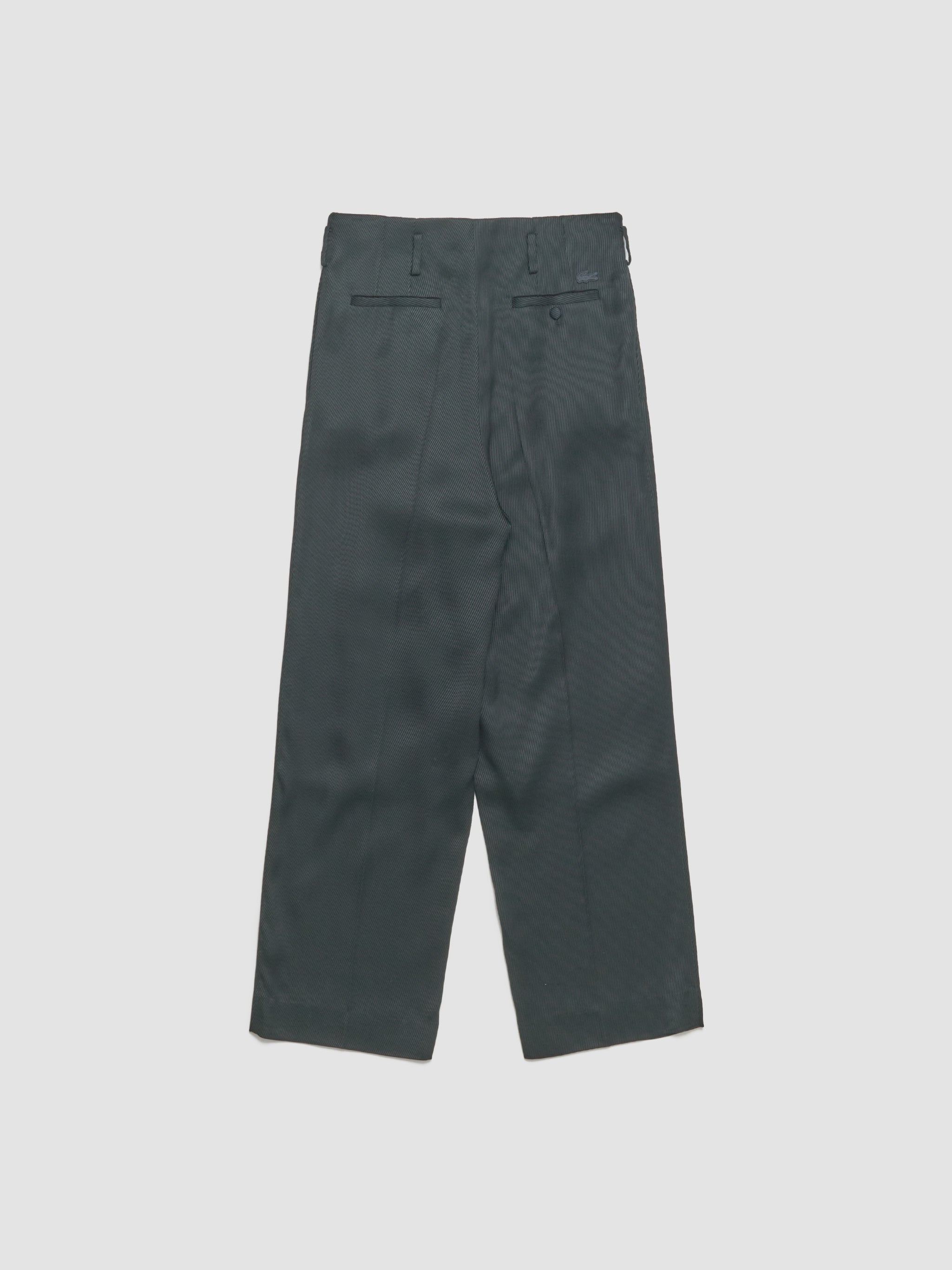 Pleated Trousers in Dark Green