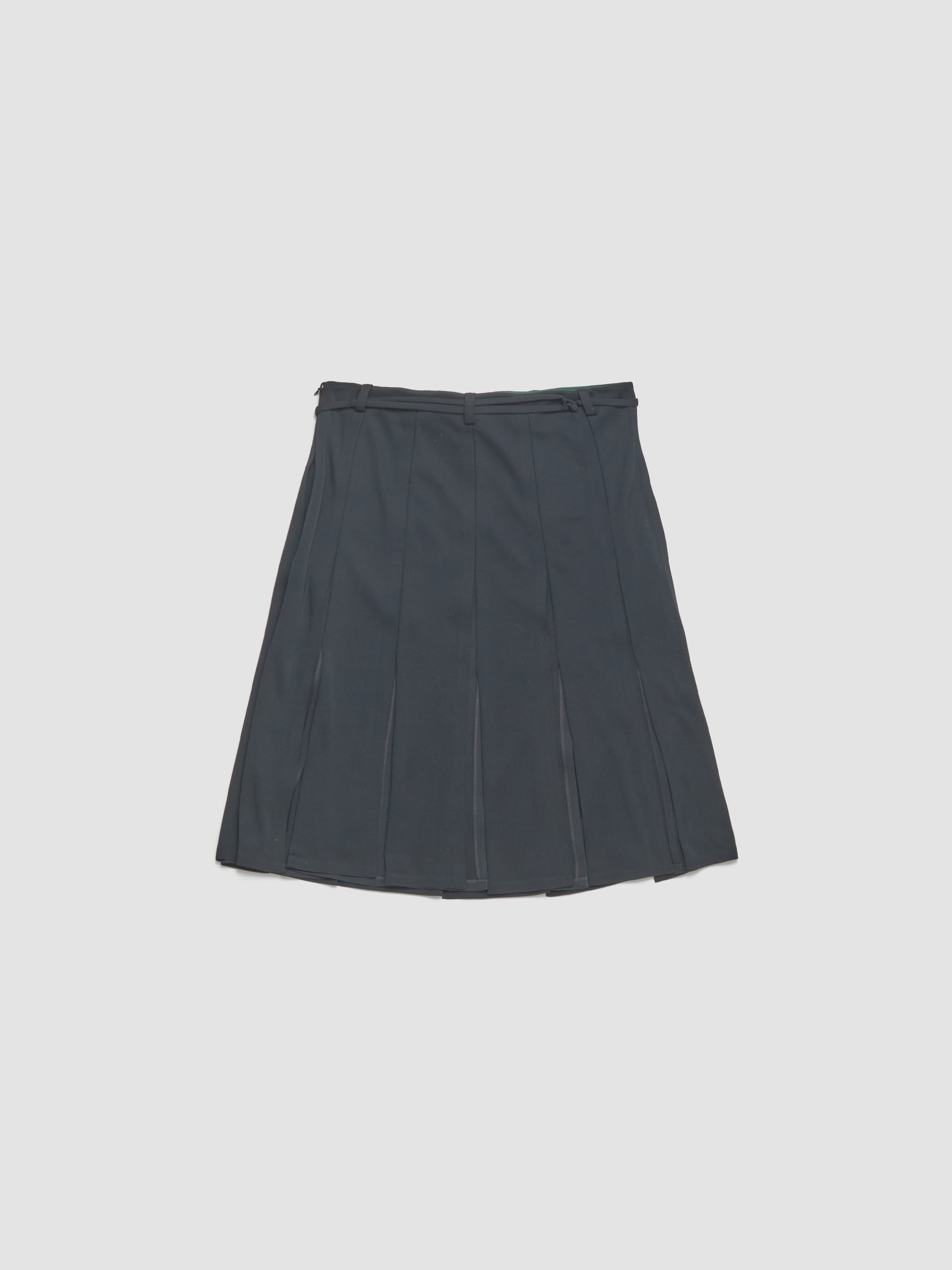 Knee Length Skirt in Dark Green