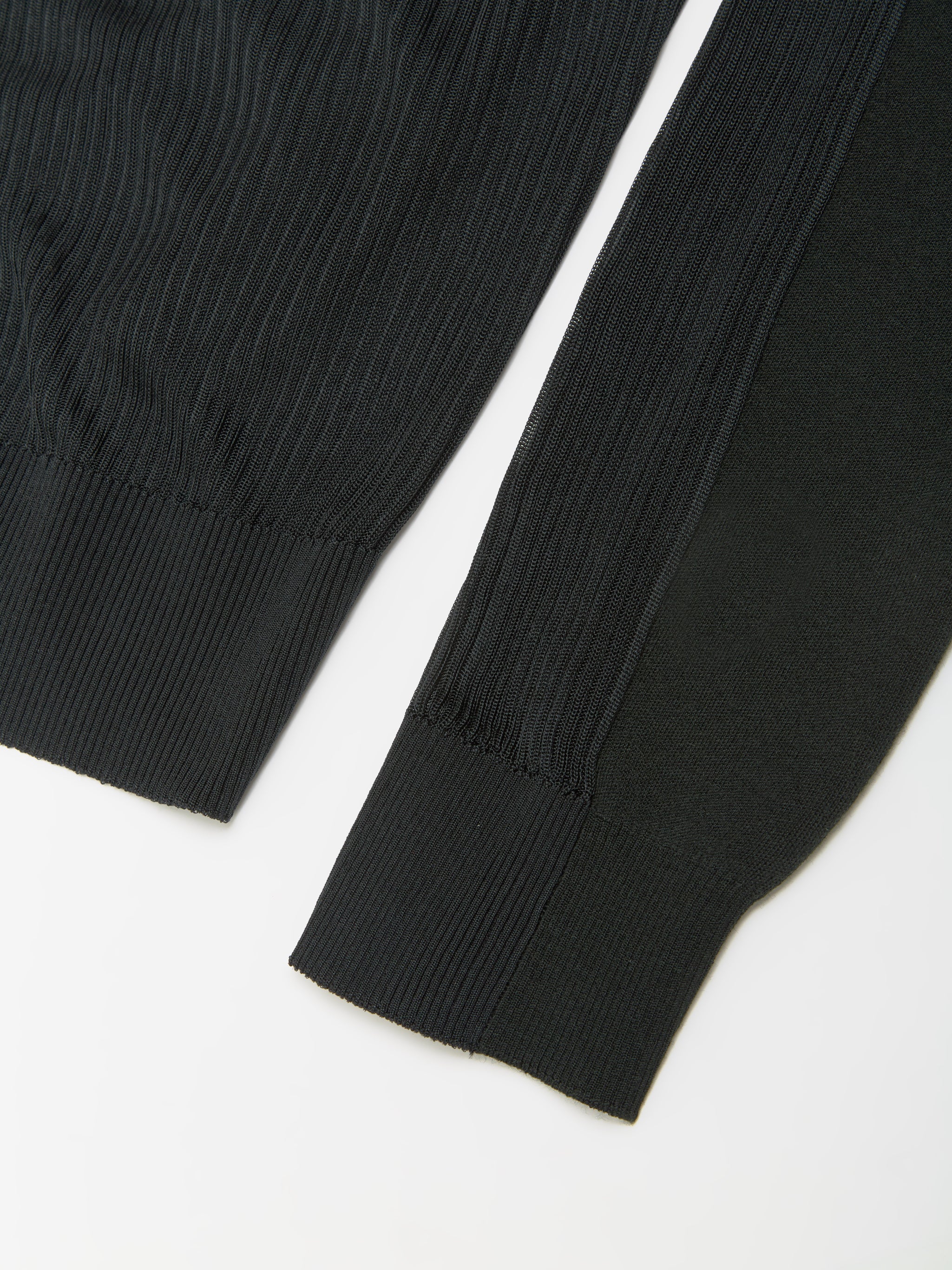 Long Sleeve Polo in Dark Green