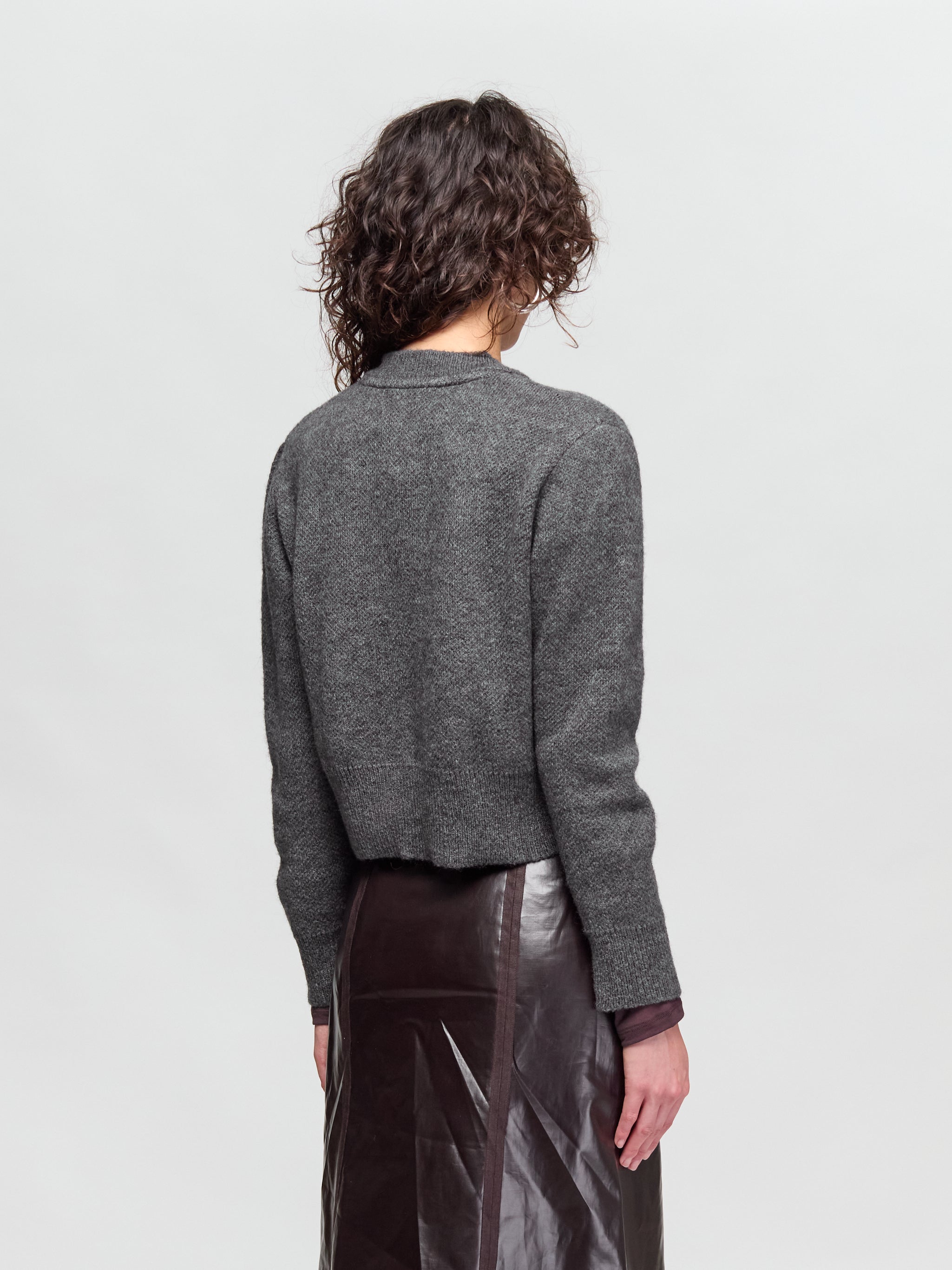 Lady Meets Tramp Zipped Cardigan in Grey