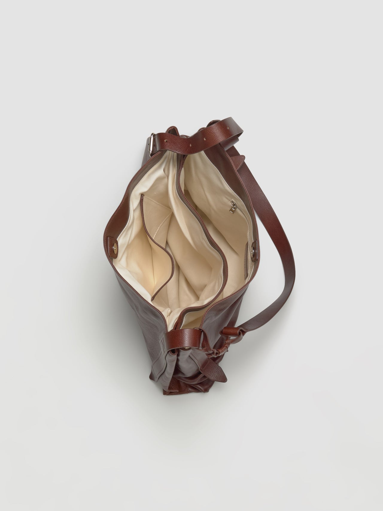 Crown Buckle Tote Bag in Wine Red
