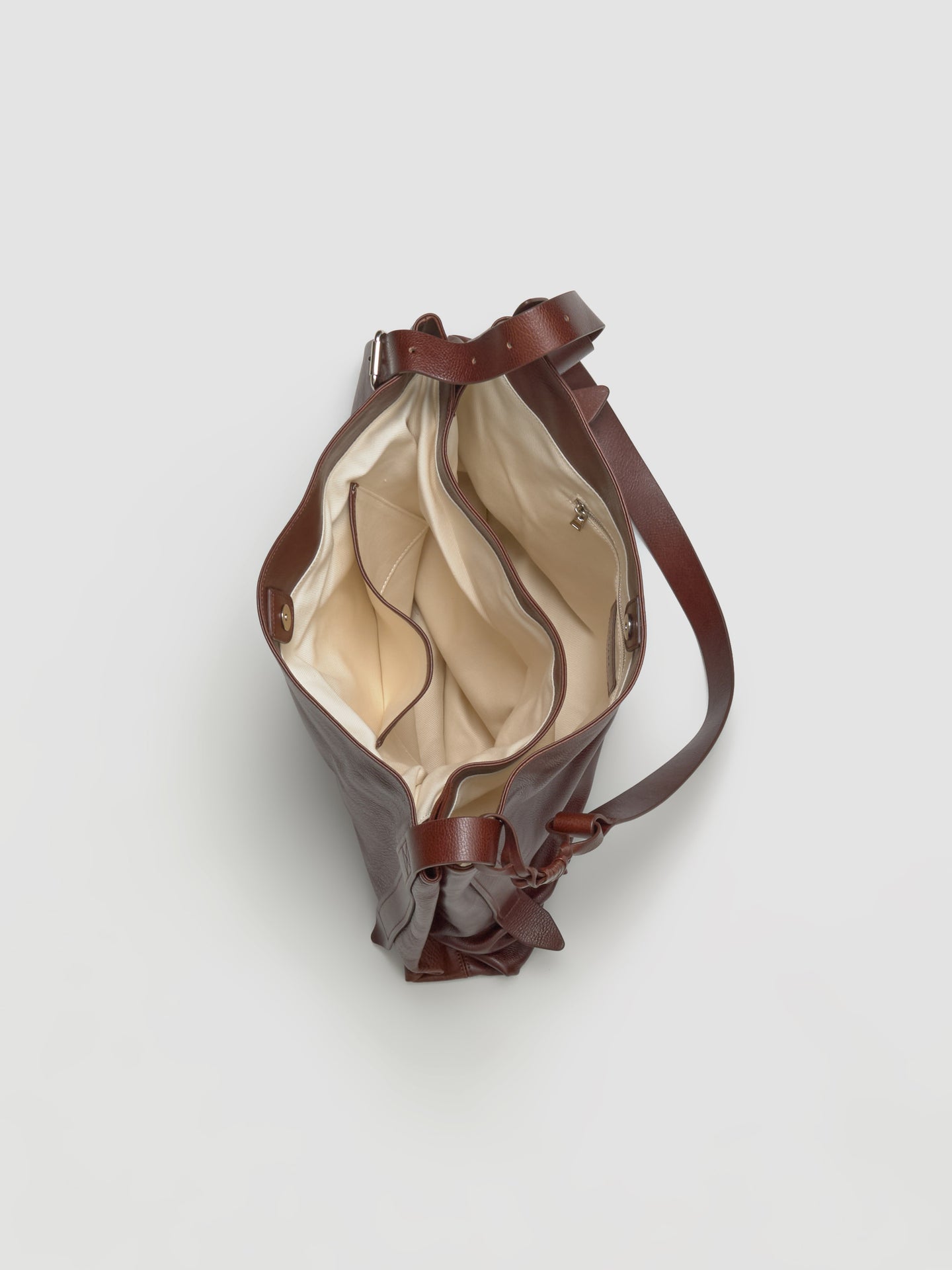 Crown Buckle Tote Bag in Wine Red
