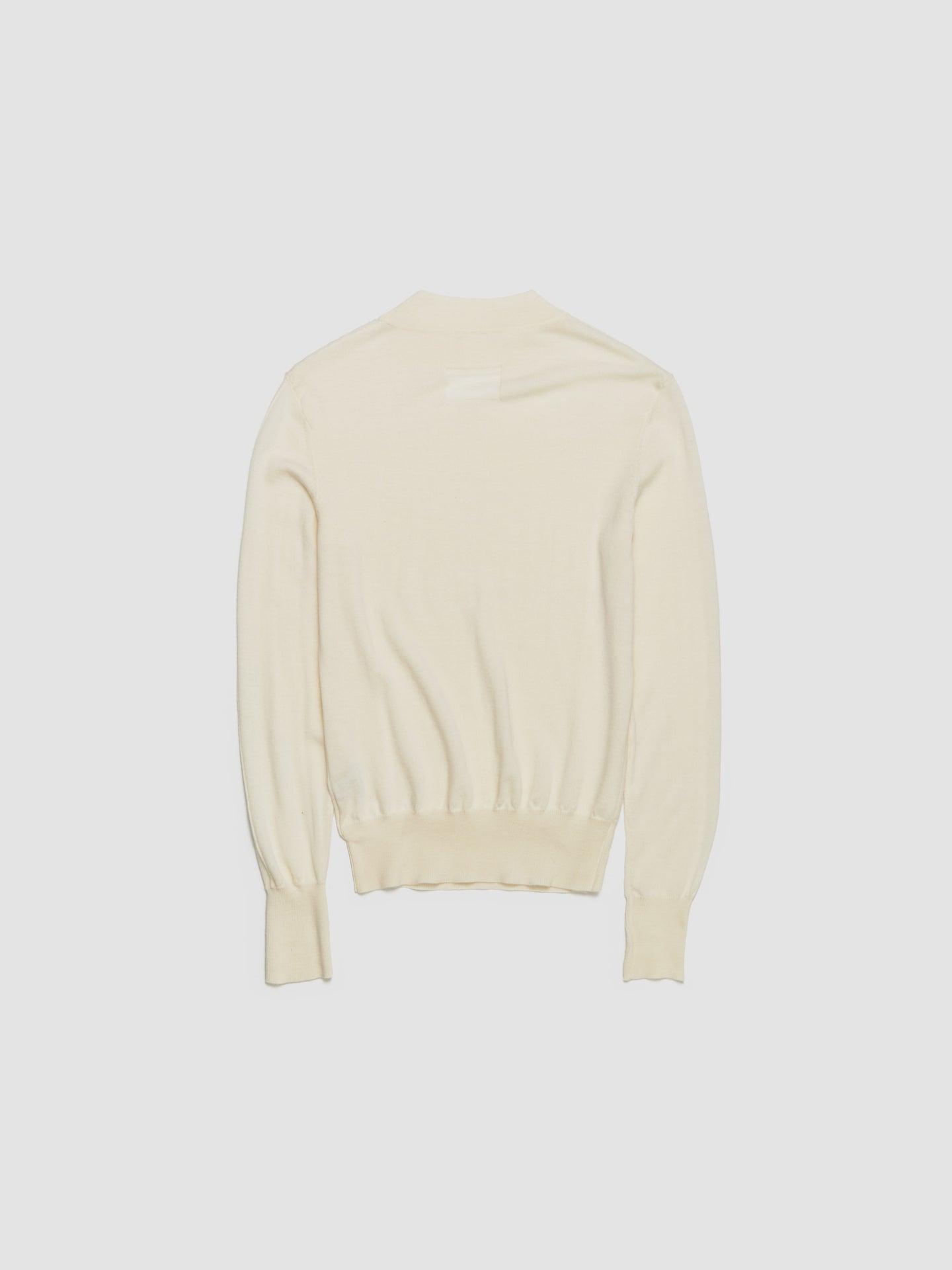Gradient Stripes Merino Wool Knit in Ivory