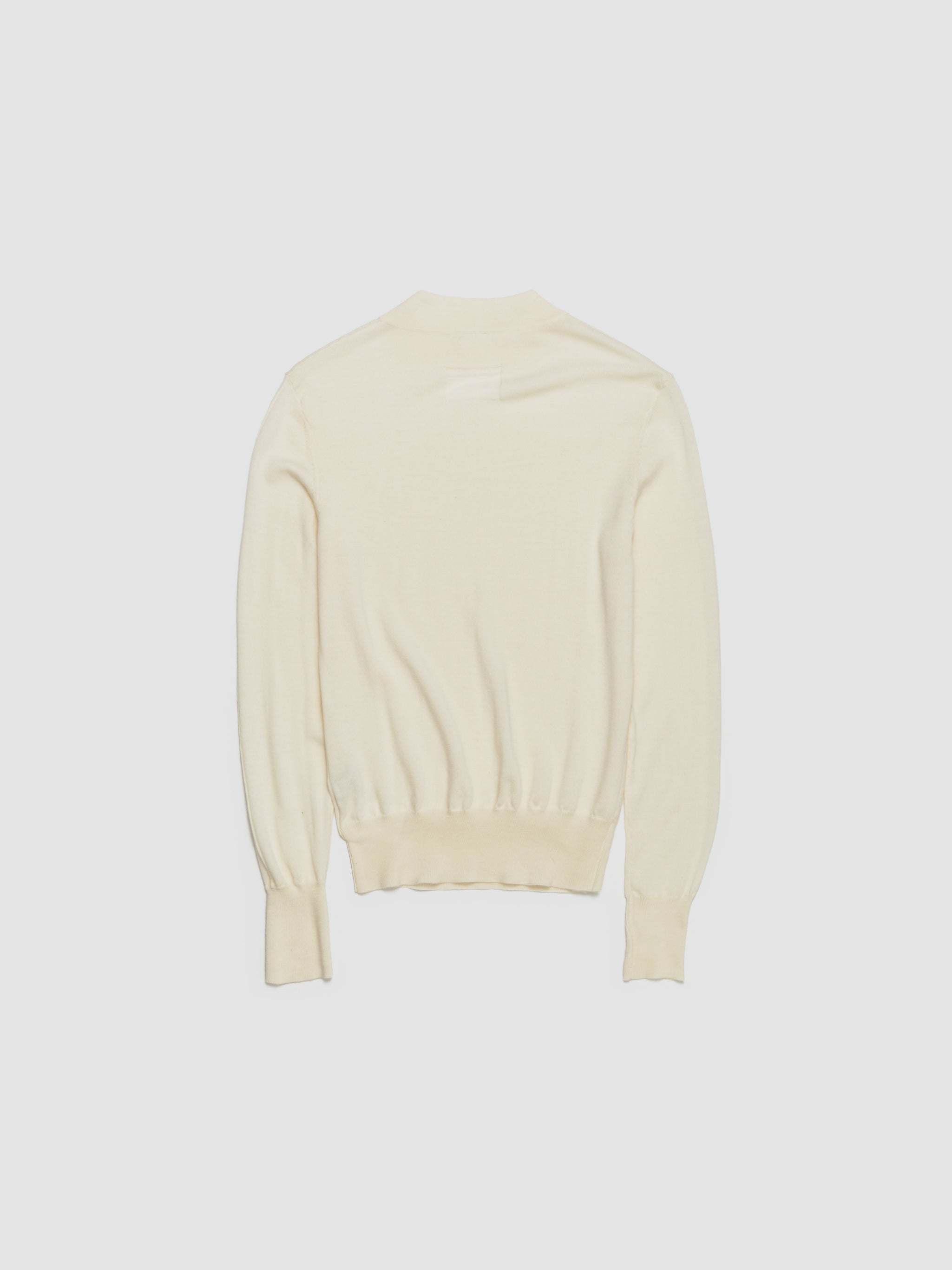 Gradient Stripes Merino Wool Knit in Ivory