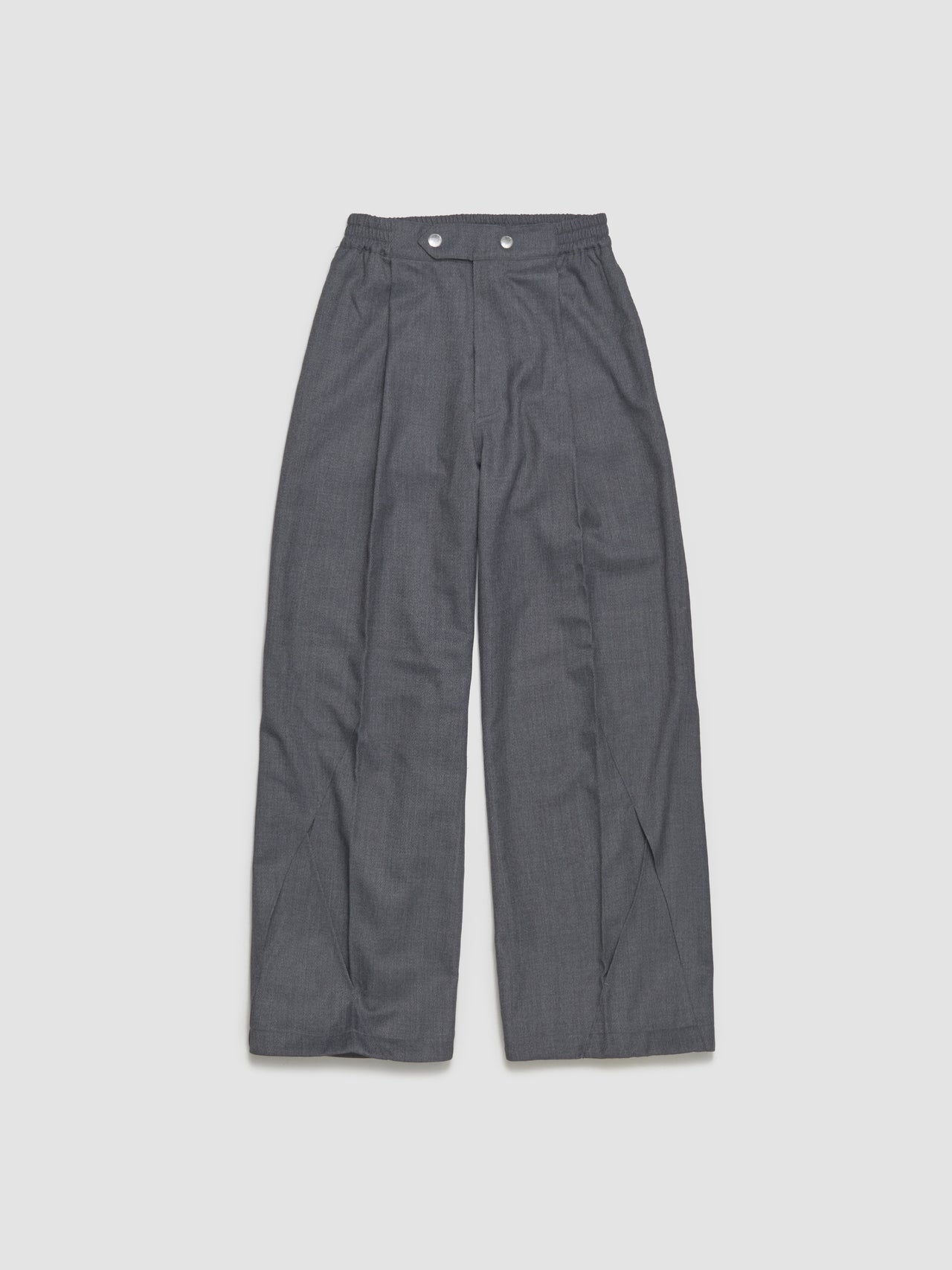 Intertwined Structure Tailored Wide Leg Trousers in Grey