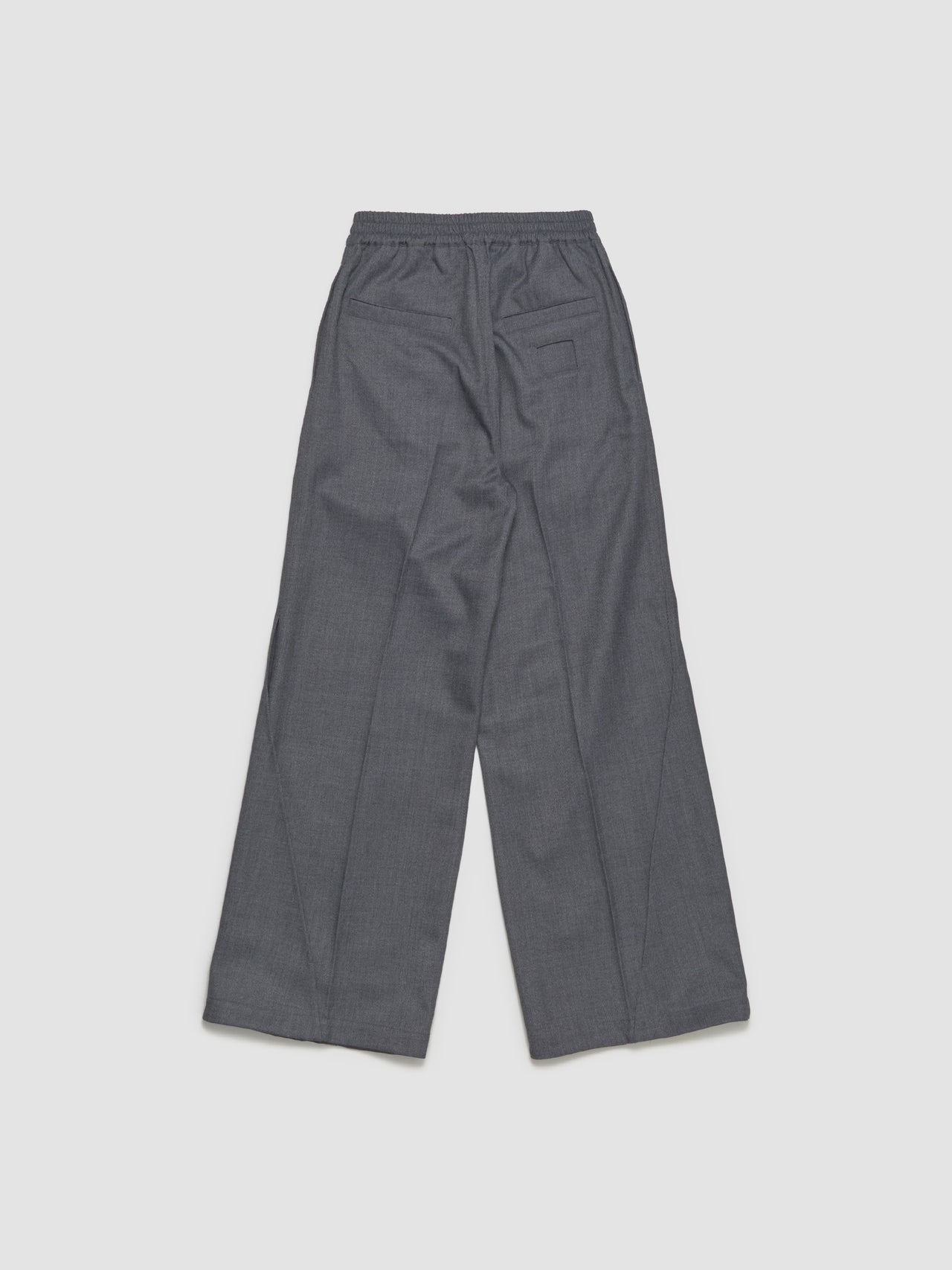 Intertwined Structure Tailored Wide Leg Trousers in Grey