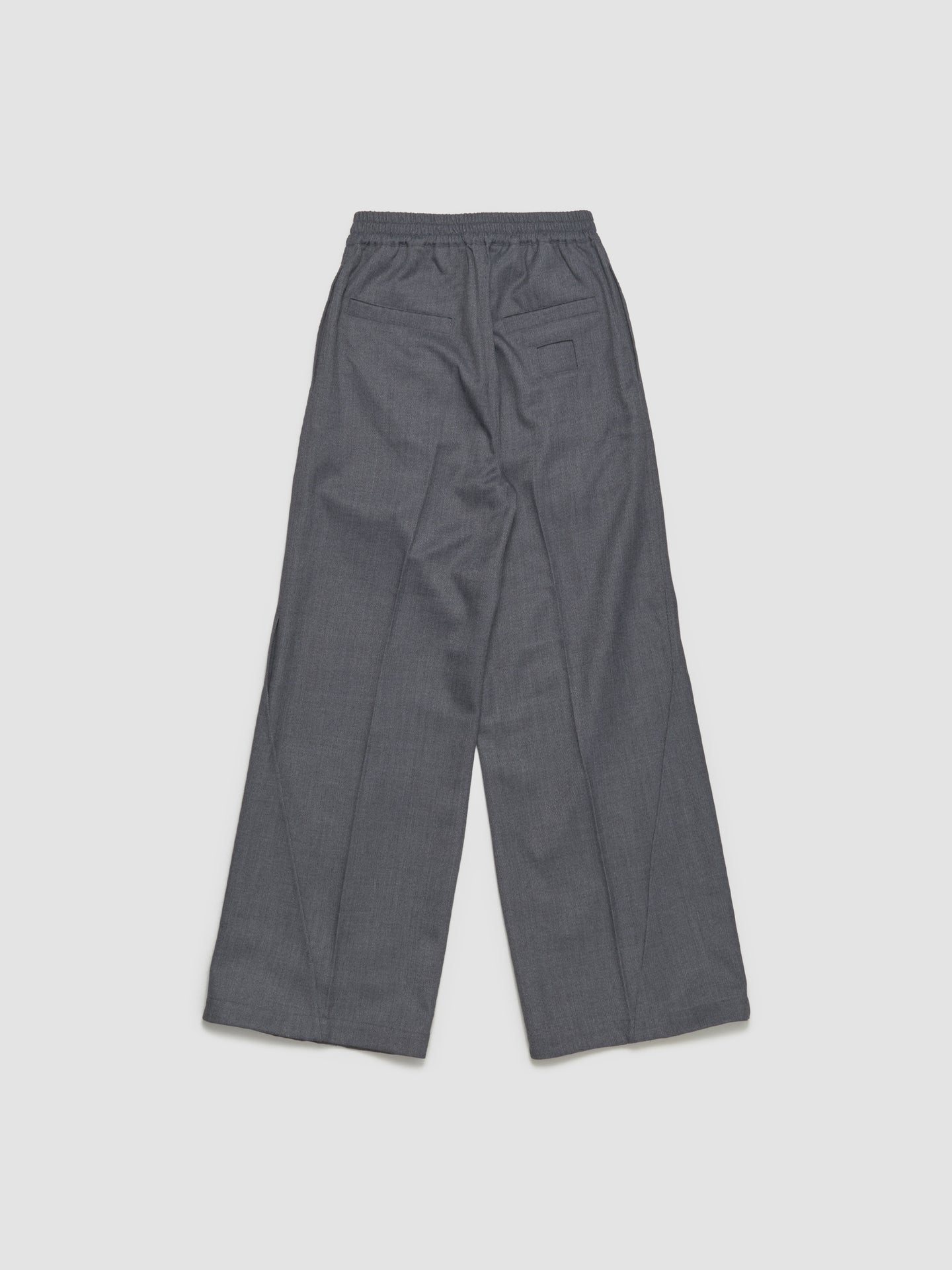 Intertwined Structure Tailored Wide Leg Trousers in Grey