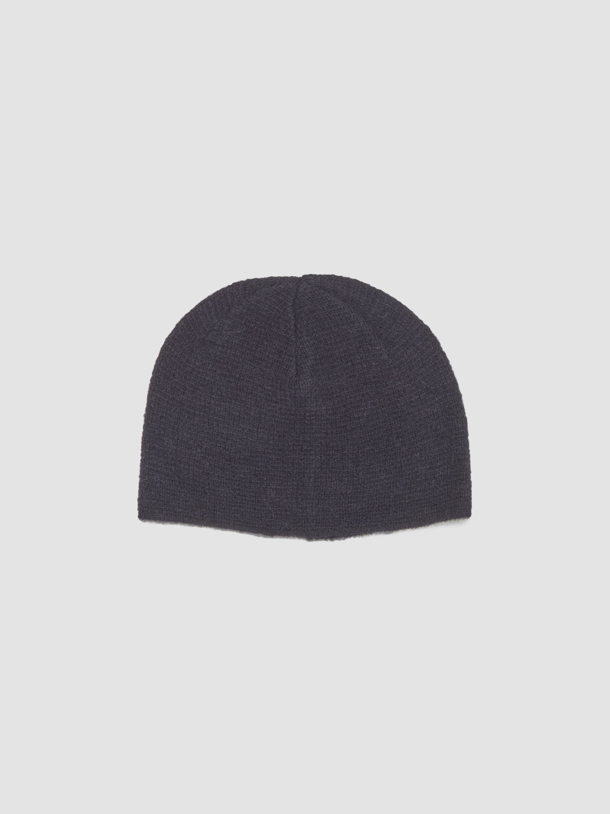 Beanie in Black Fuzzy Alpaca