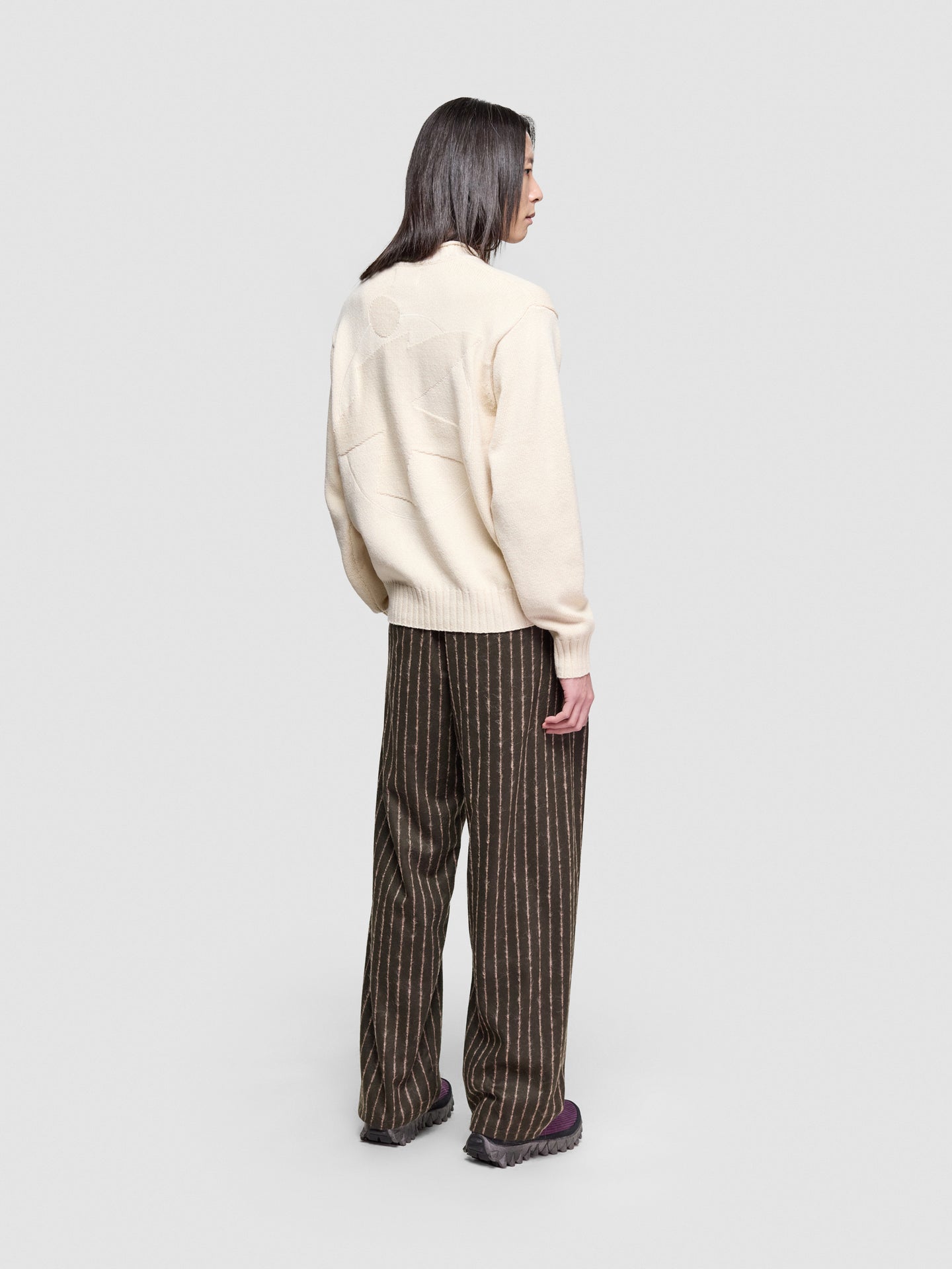 Tonal Mock Neck Sweater in Natural