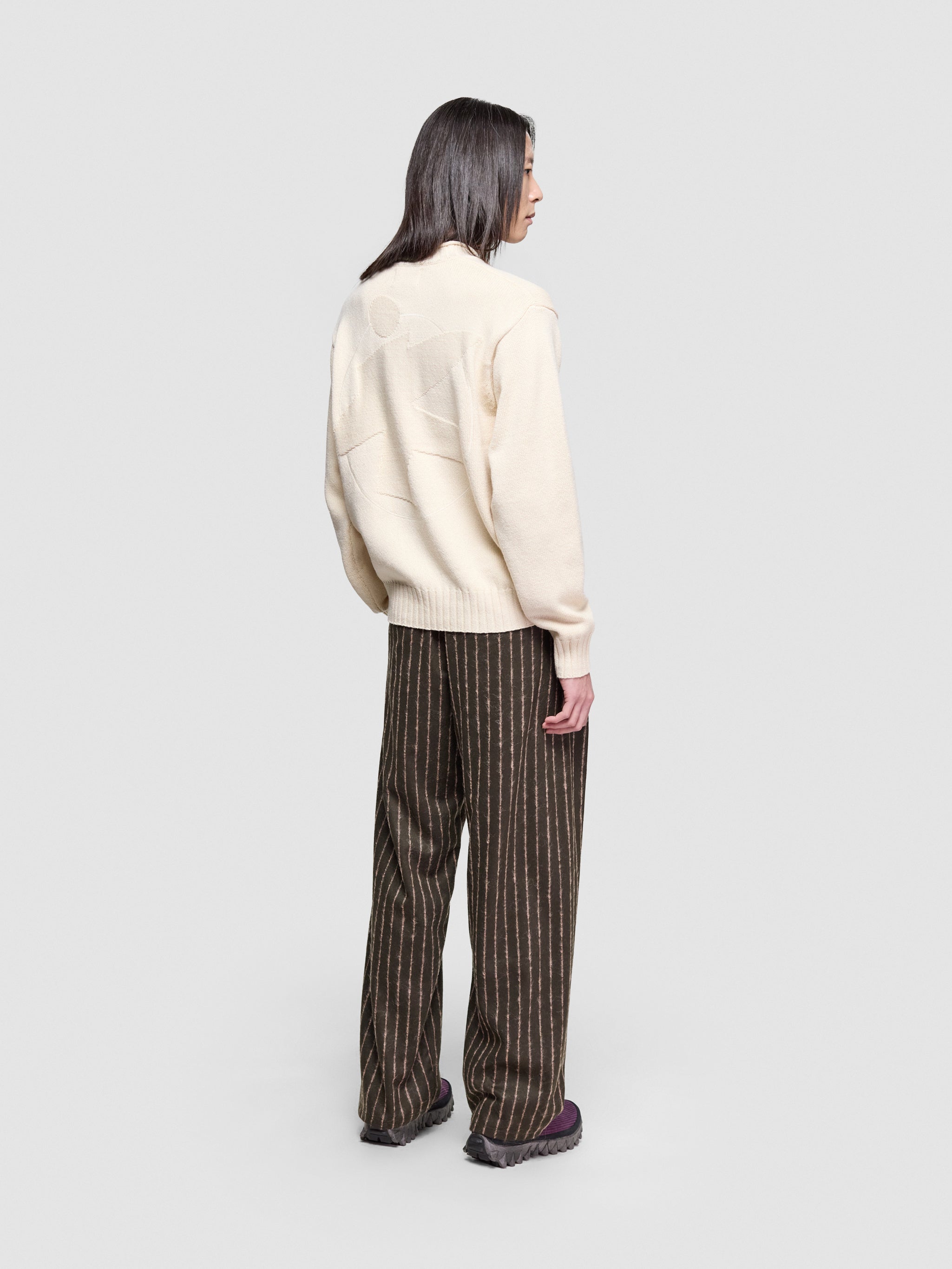 Tonal Mock Neck Sweater in Natural