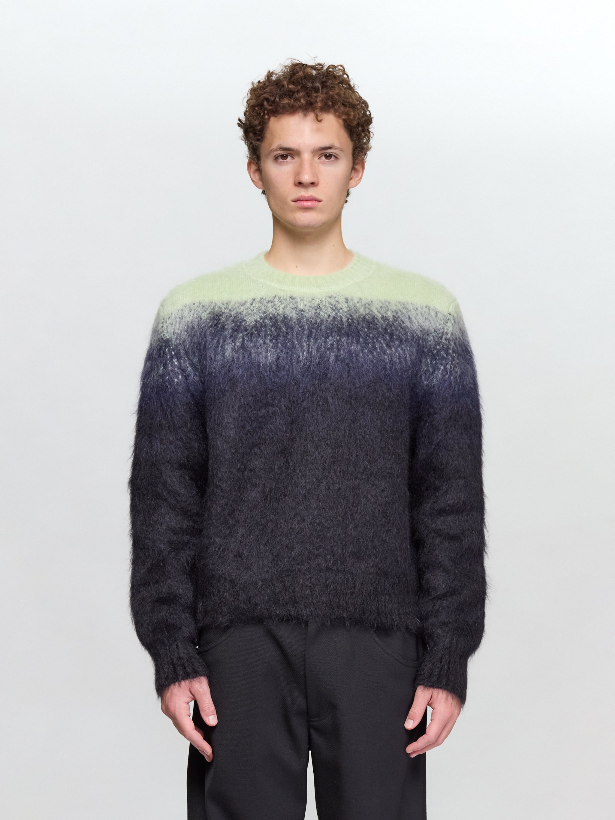 Crewneck Long Sleeve Jumper in After Eight