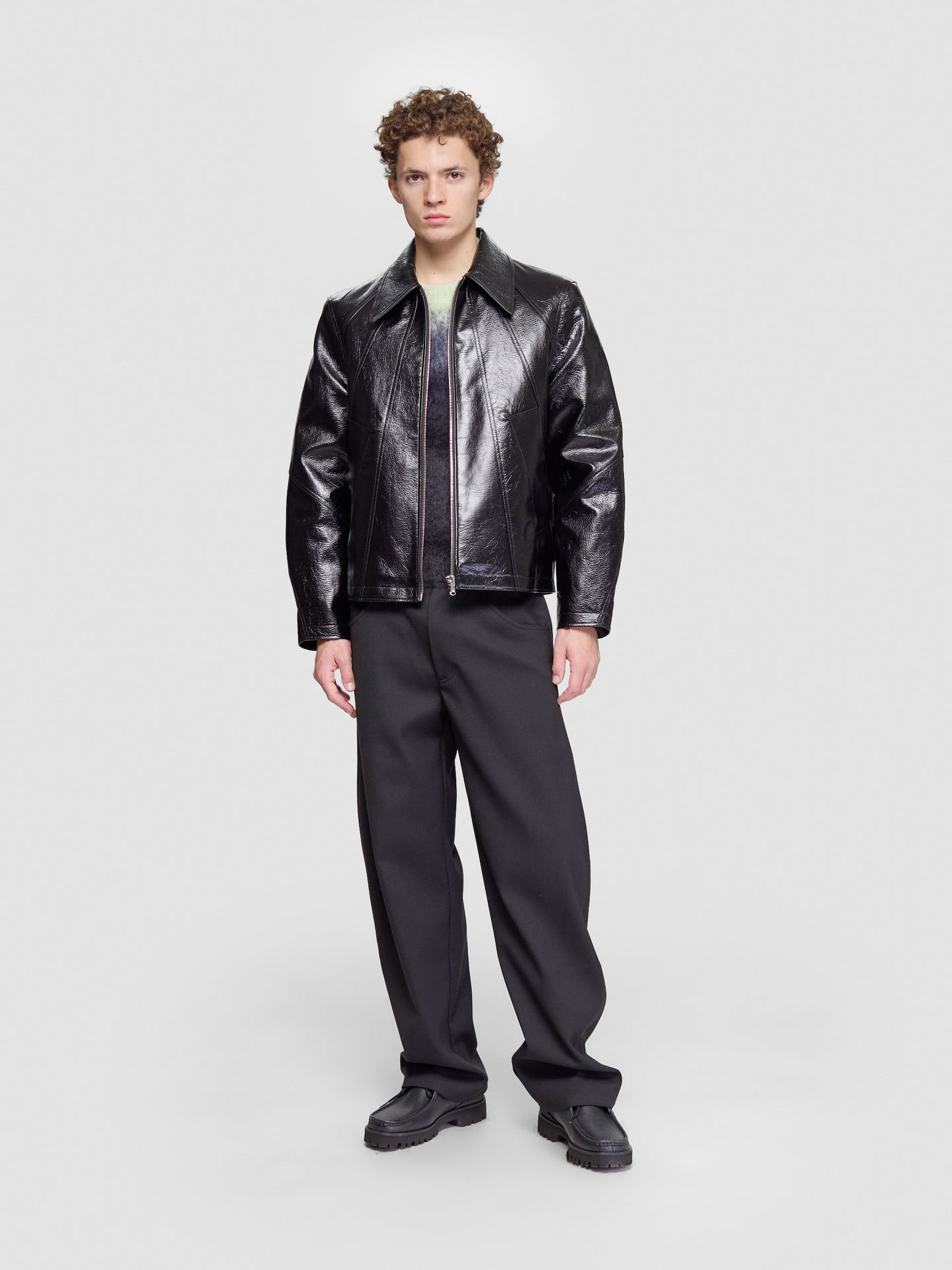 Duke Jacket in Faux Memory Leather