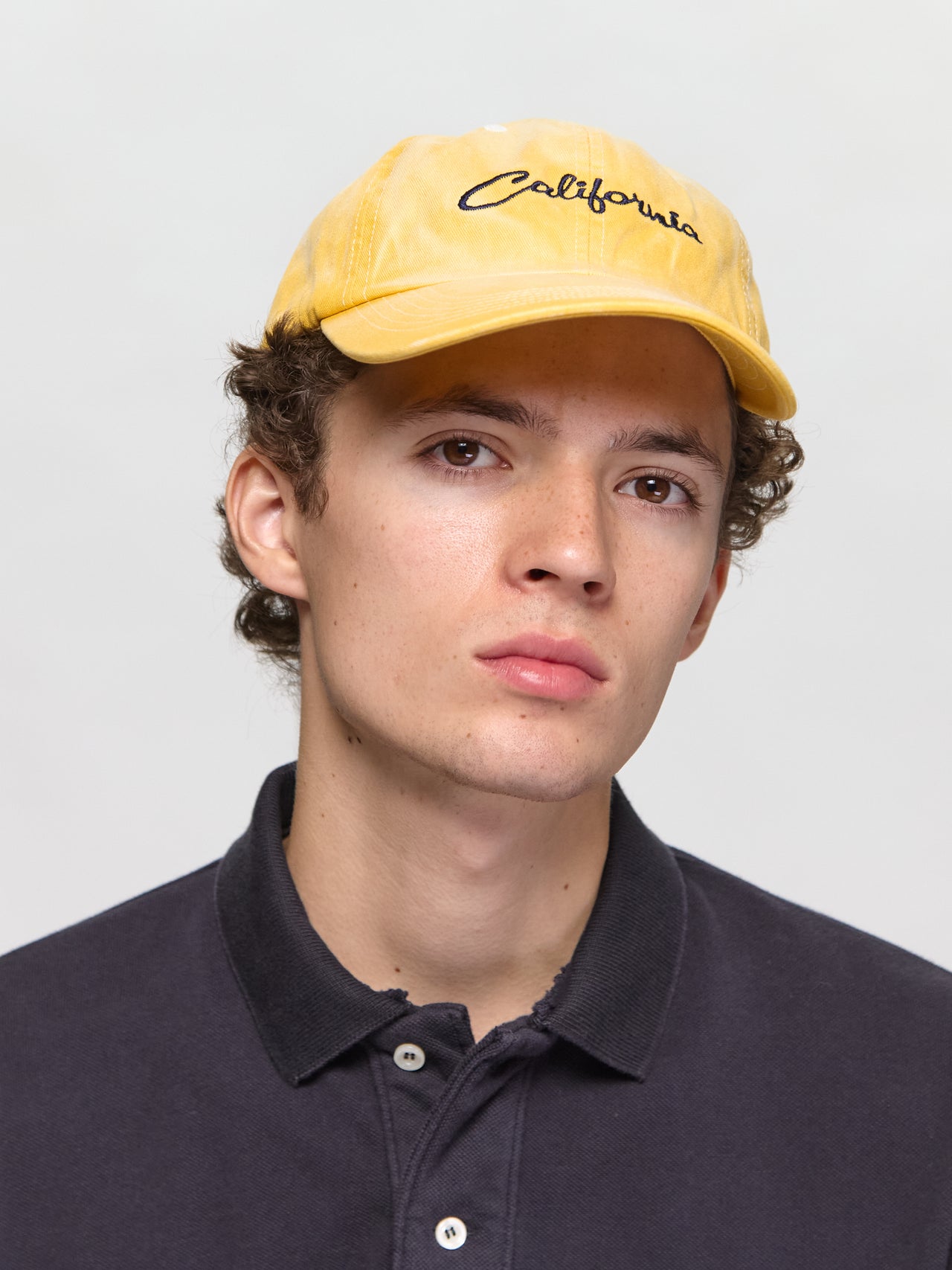 California Embroidered Cap in Yellow