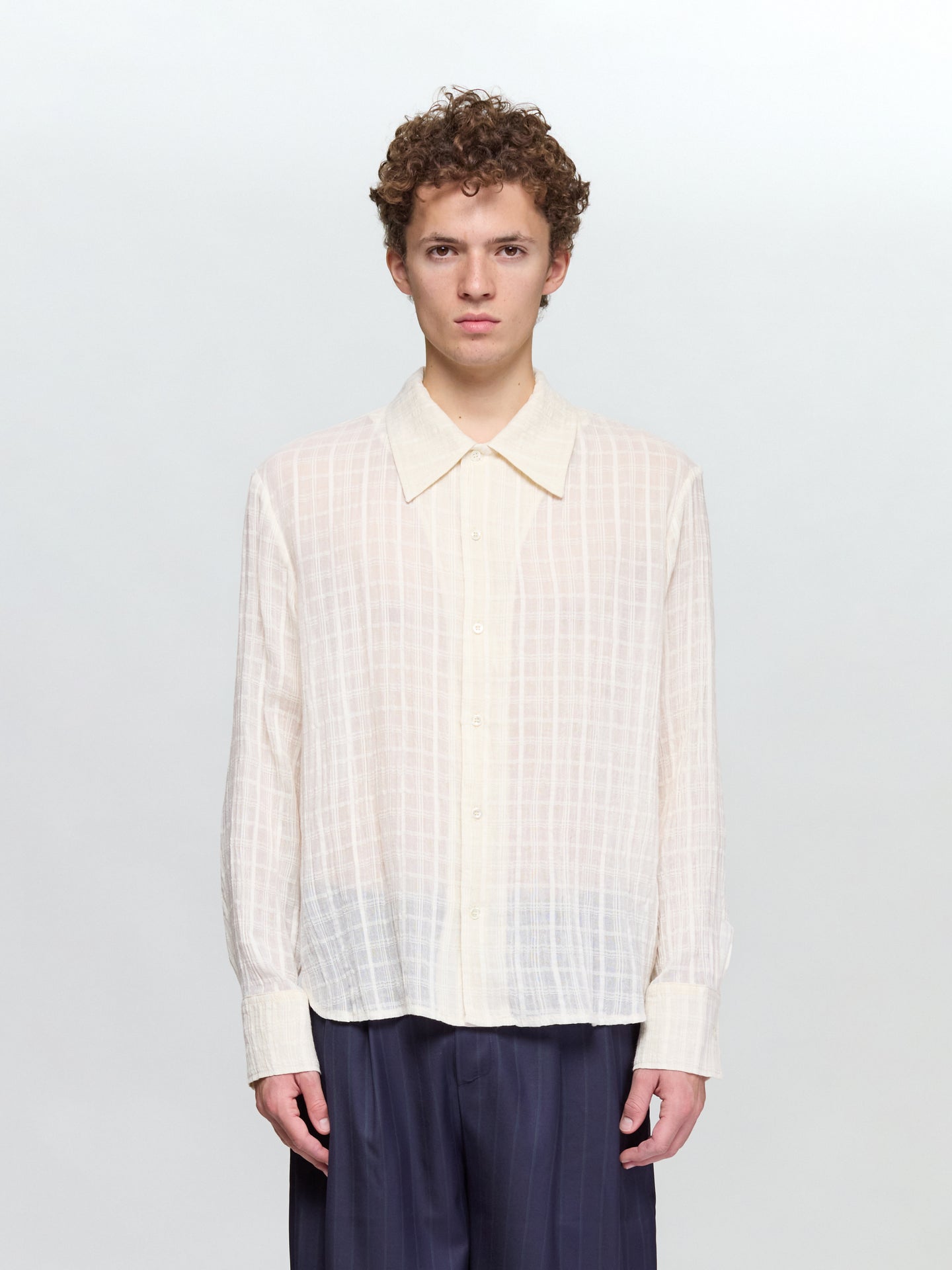 Ignacio Shirt in Cloud White Check