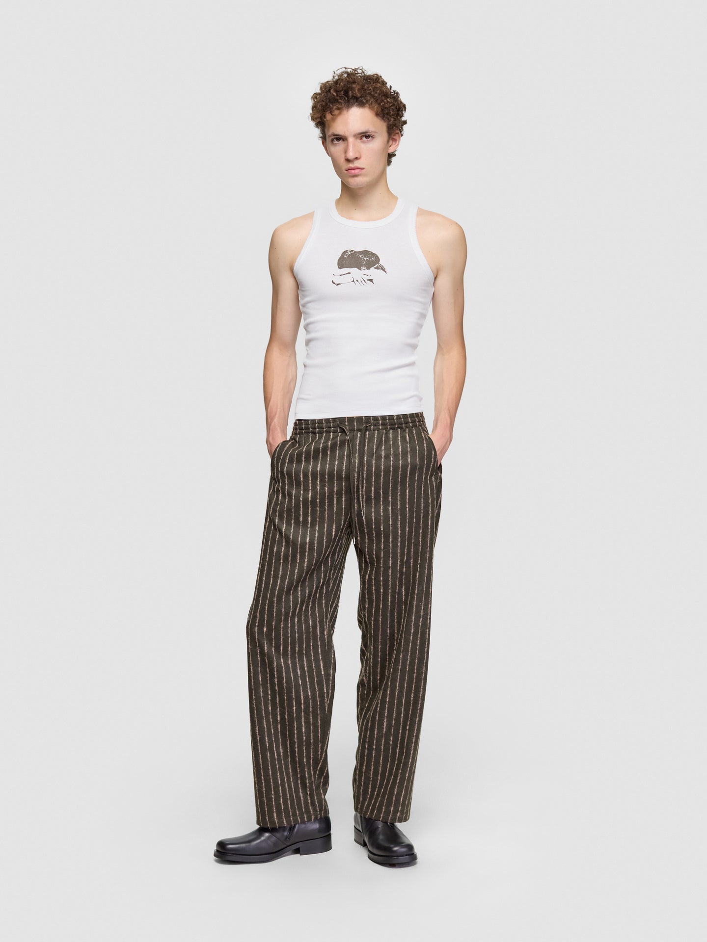 Samurai Trousers in Salmon Stripe