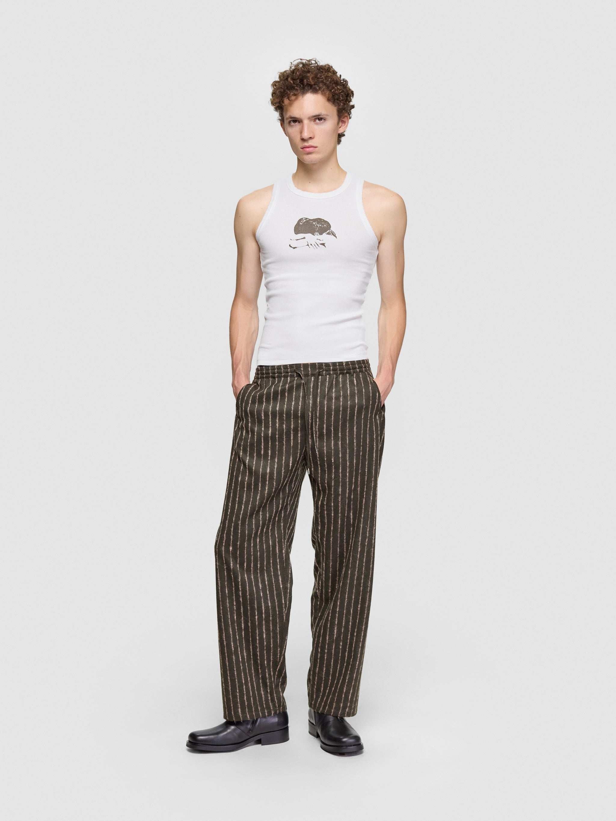 Samurai Trousers in Salmon Stripe