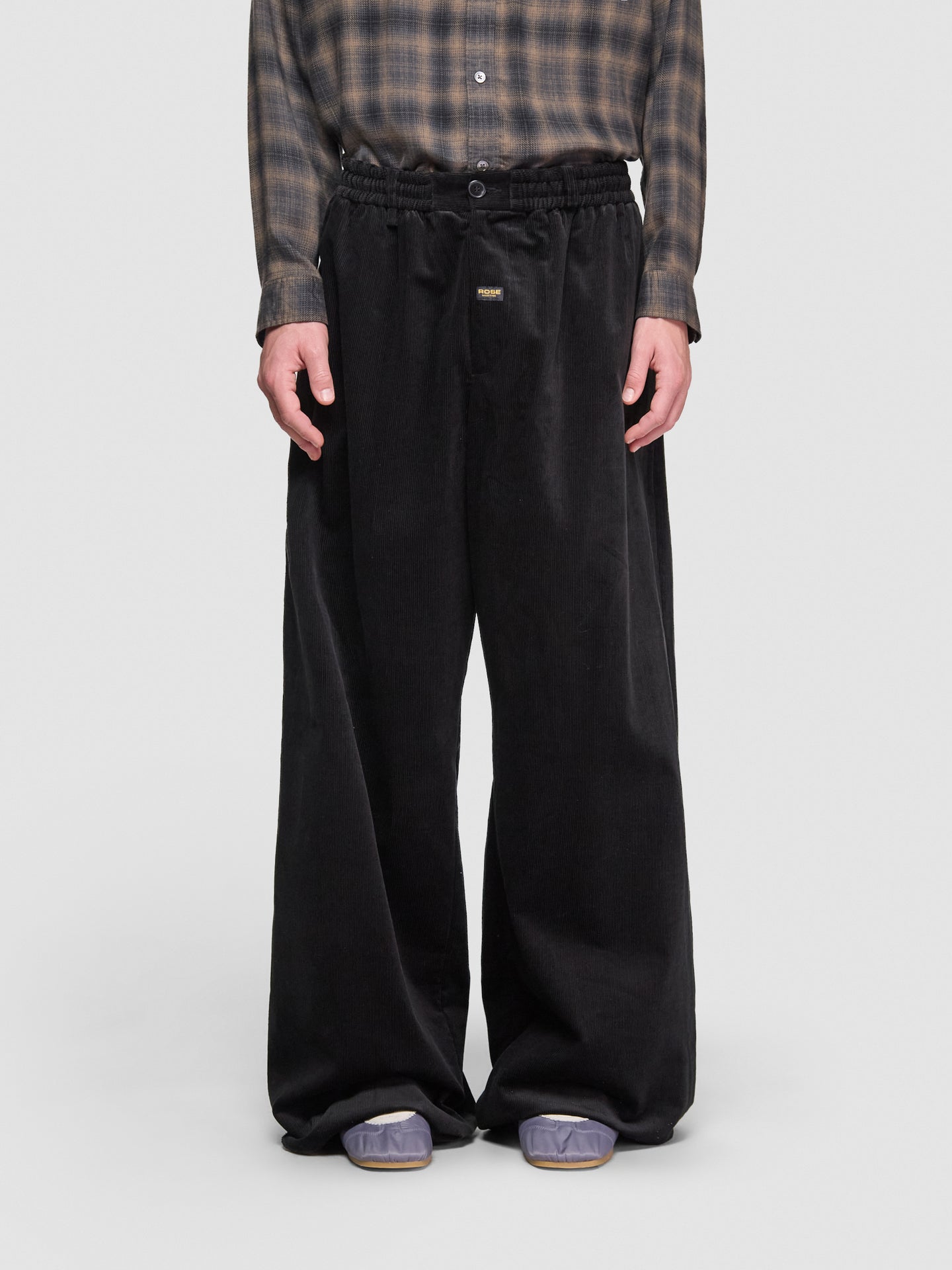 Extreme Wide Leg Tailored Trousers in Black